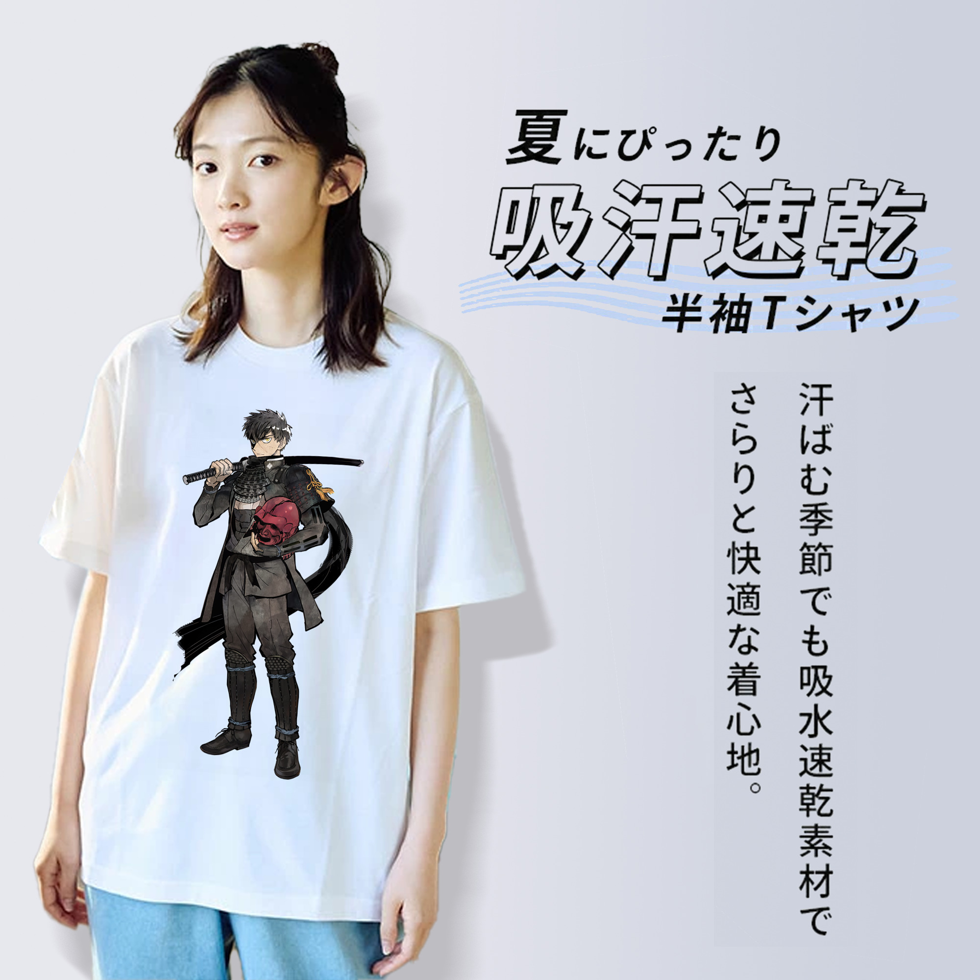 刀剣乱舞 Touken Ranbu レディースカジュアルプリントTシャツ（綿100％）