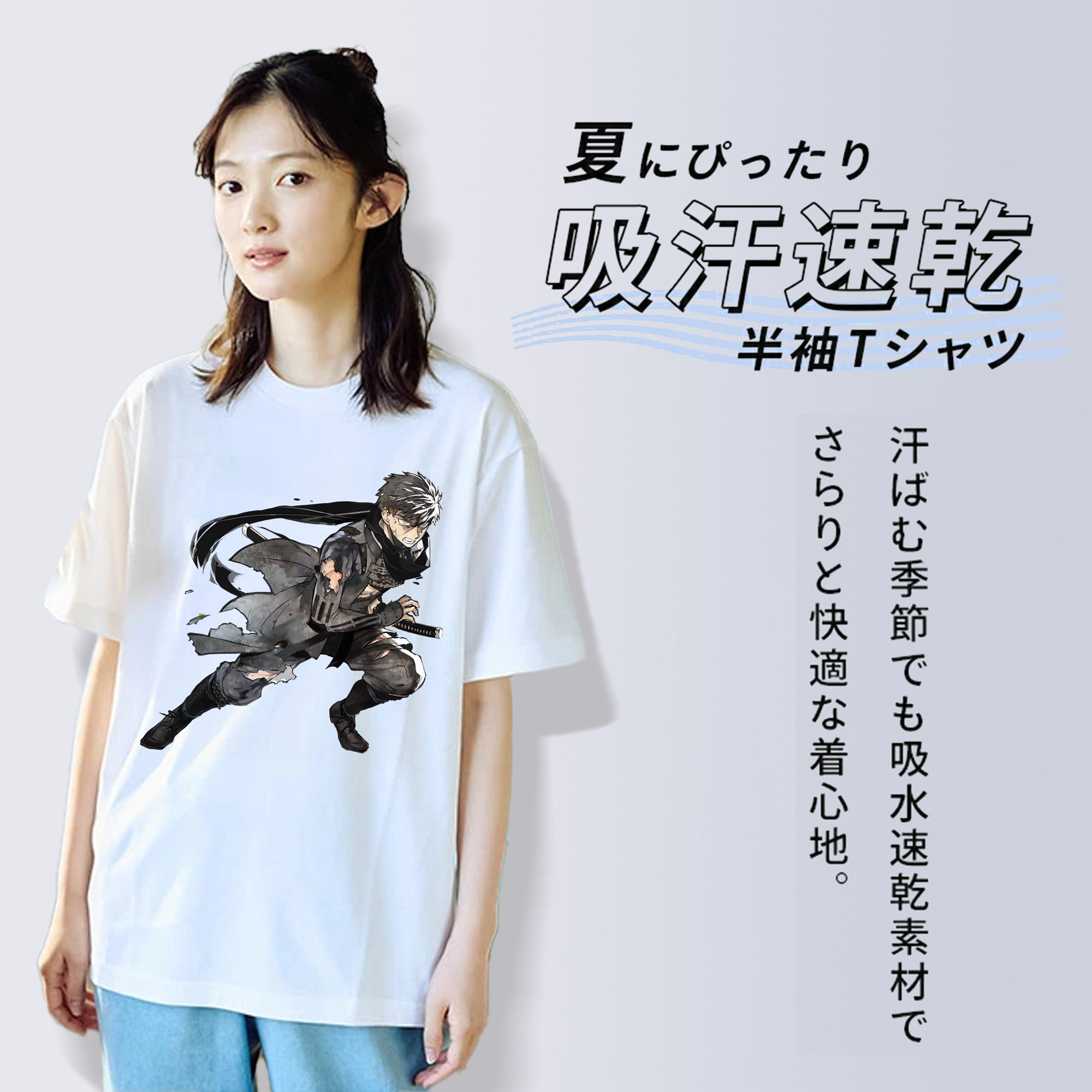 刀剣乱舞 Touken Ranbu レディースカジュアルプリントTシャツ（綿100％）