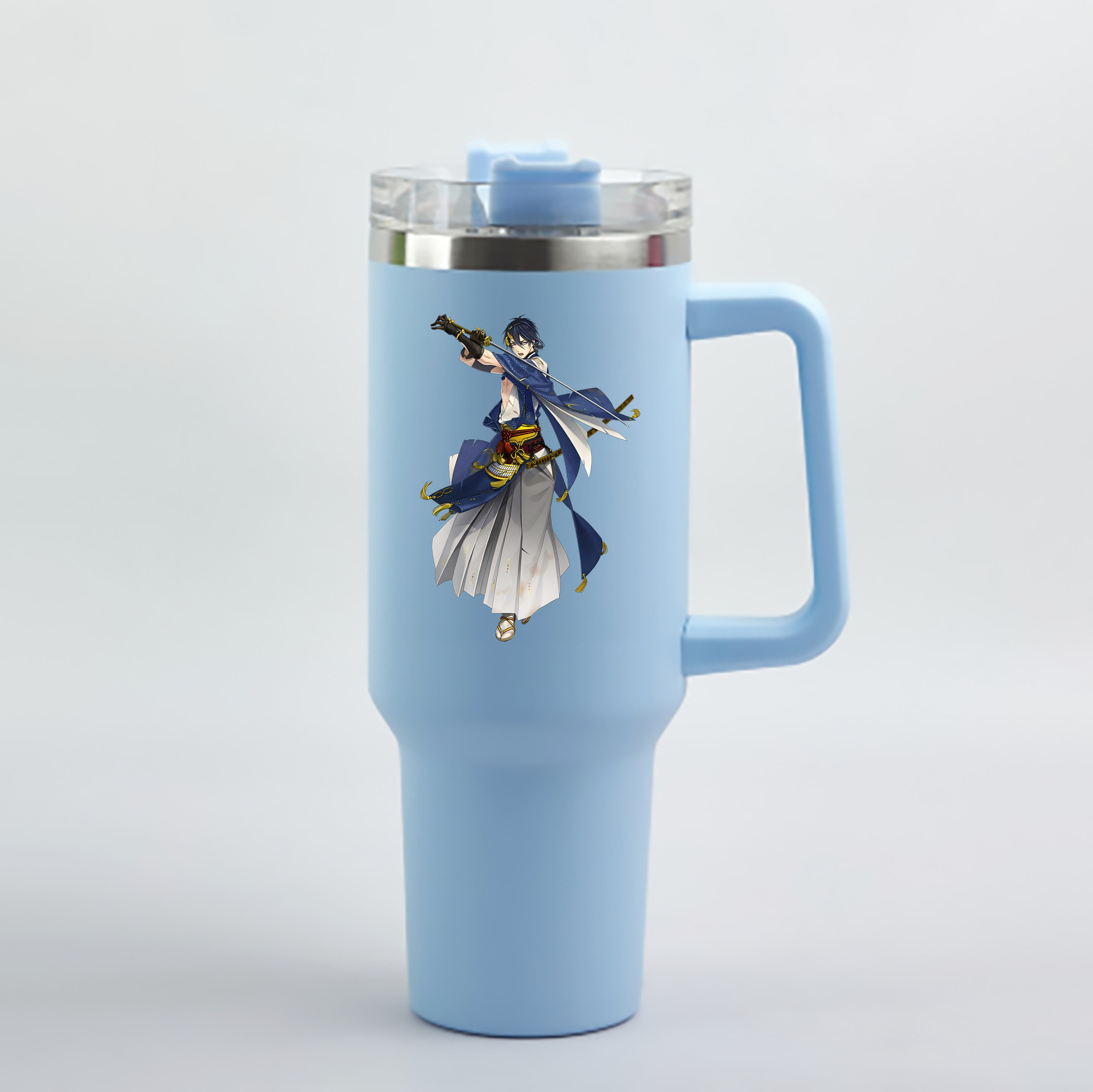 （画像用） 刀剣乱舞 Touken Ranbu 1200mL車用タンブラー - クリスタルステッカー（プラスチックストロー付き）