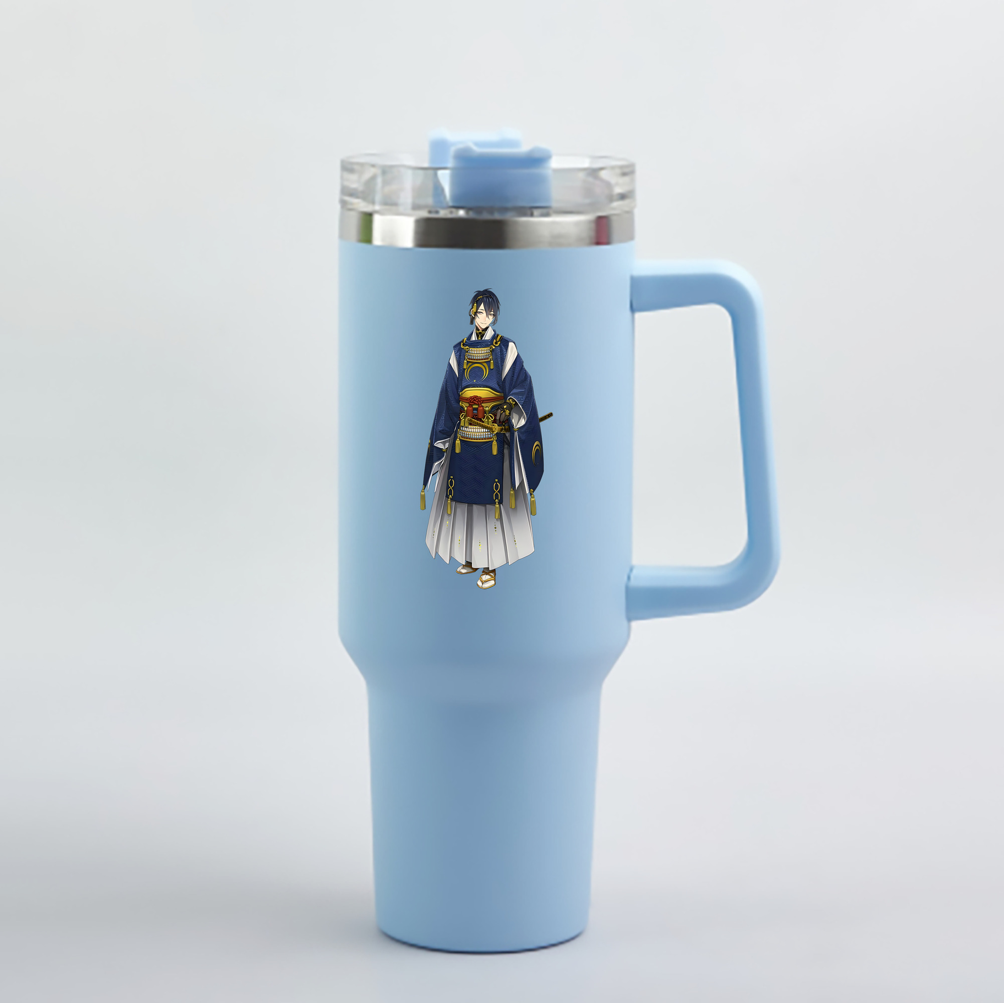 （画像用） 刀剣乱舞 Touken Ranbu 1200mL車用タンブラー - クリスタルステッカー（プラスチックストロー付き）