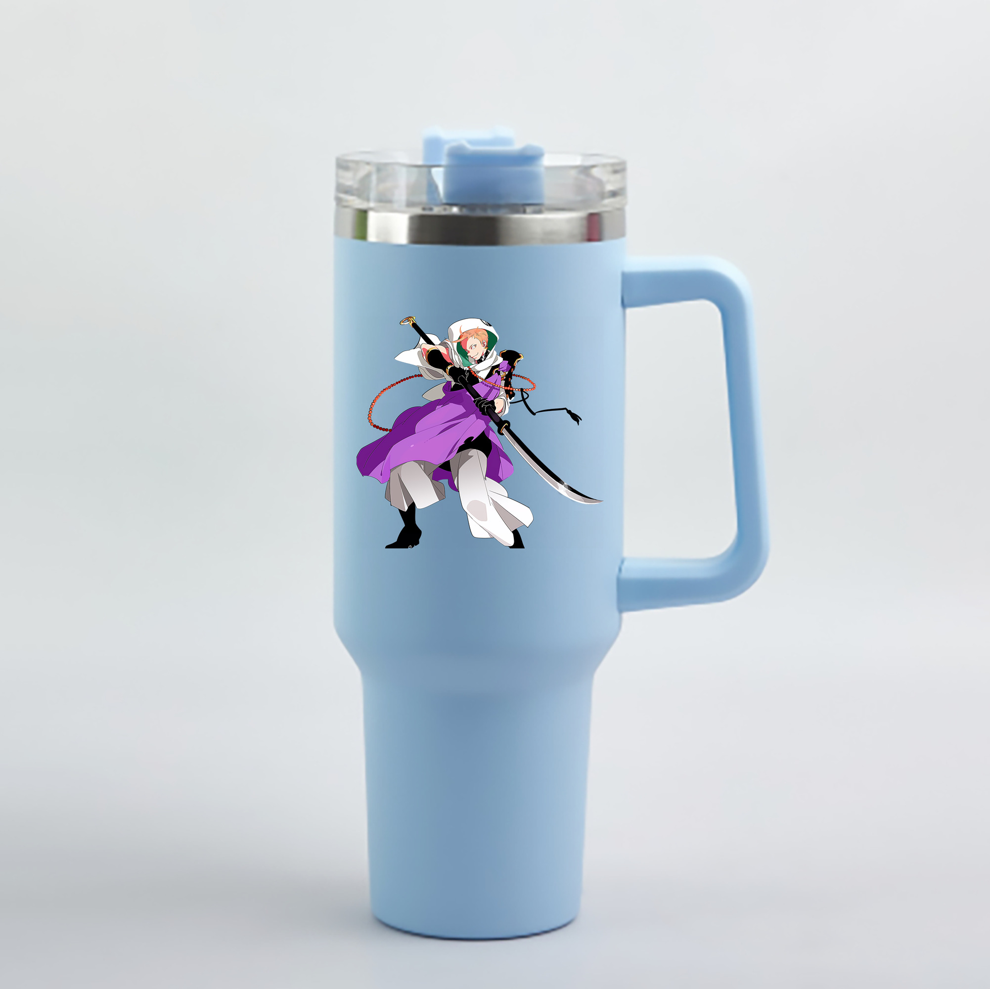 （画像用） 刀剣乱舞 Touken Ranbu 1200mL車用タンブラー - クリスタルステッカー（プラスチックストロー付き）