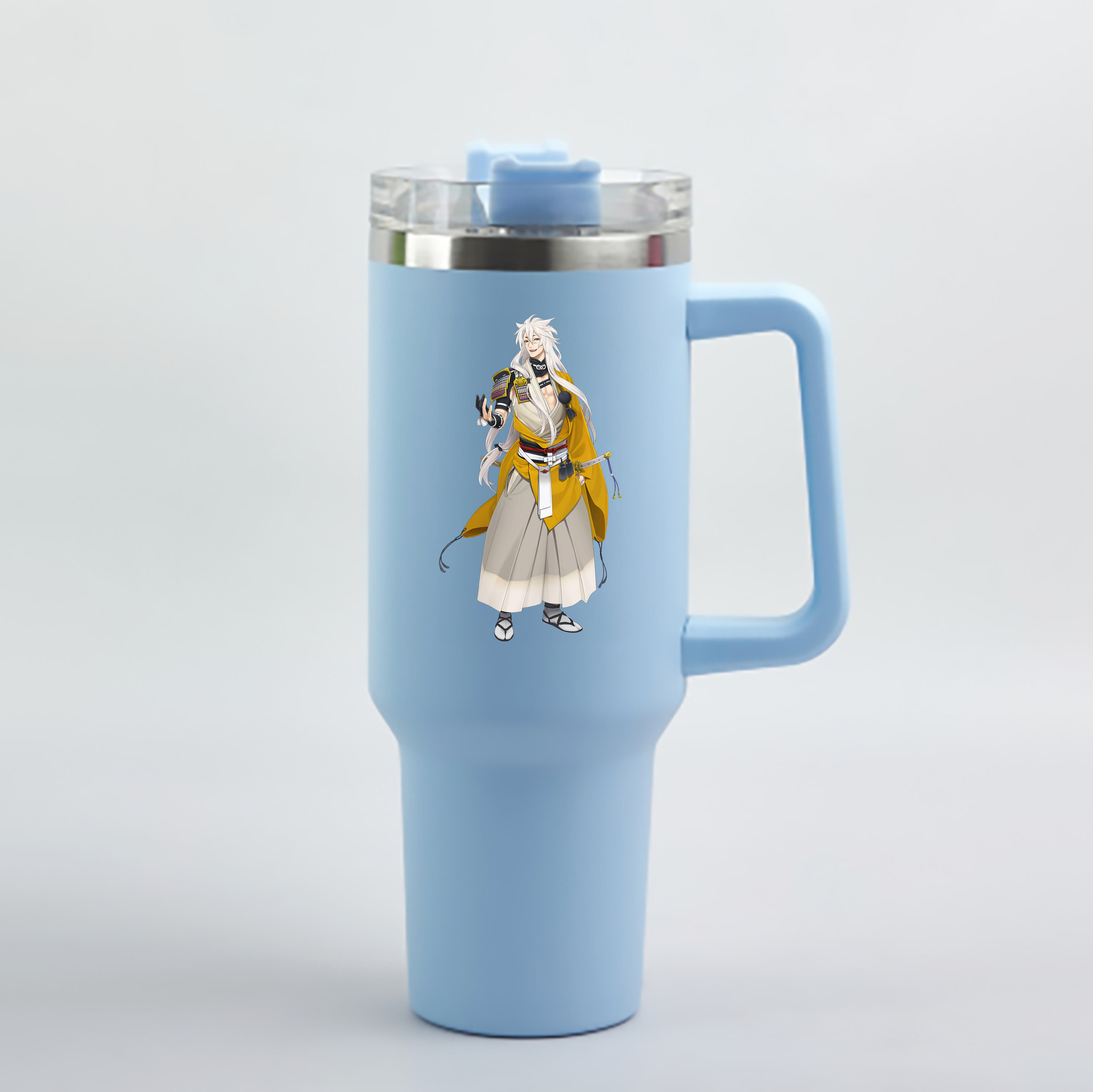 （画像用） 刀剣乱舞 Touken Ranbu 1200mL車用タンブラー - クリスタルステッカー（プラスチックストロー付き）