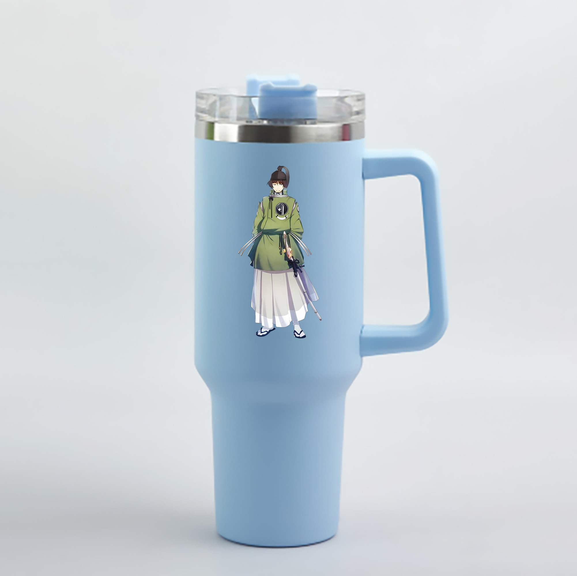 （画像用） 刀剣乱舞 Touken Ranbu 1200mL車用タンブラー - クリスタルステッカー（プラスチックストロー付き）