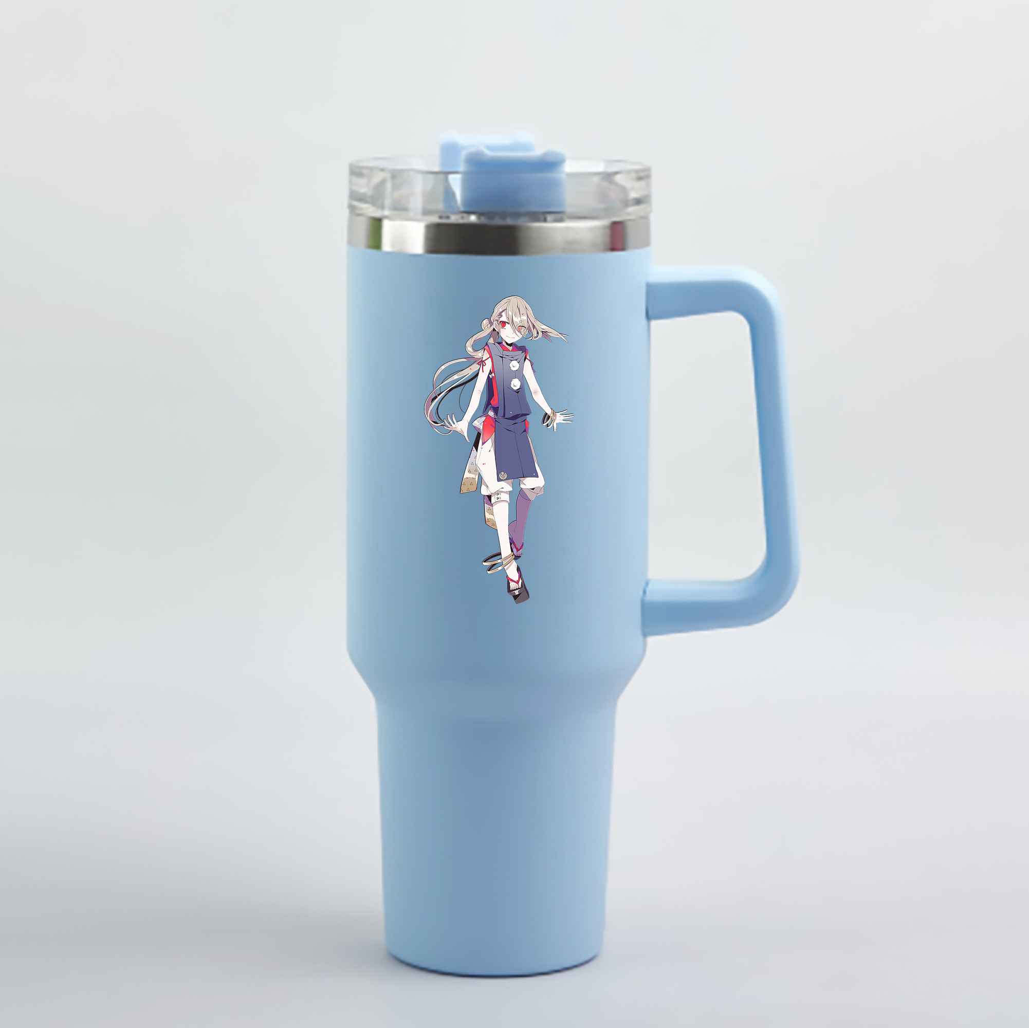 （画像用） 刀剣乱舞 Touken Ranbu 1200mL車用タンブラー - クリスタルステッカー（プラスチックストロー付き）