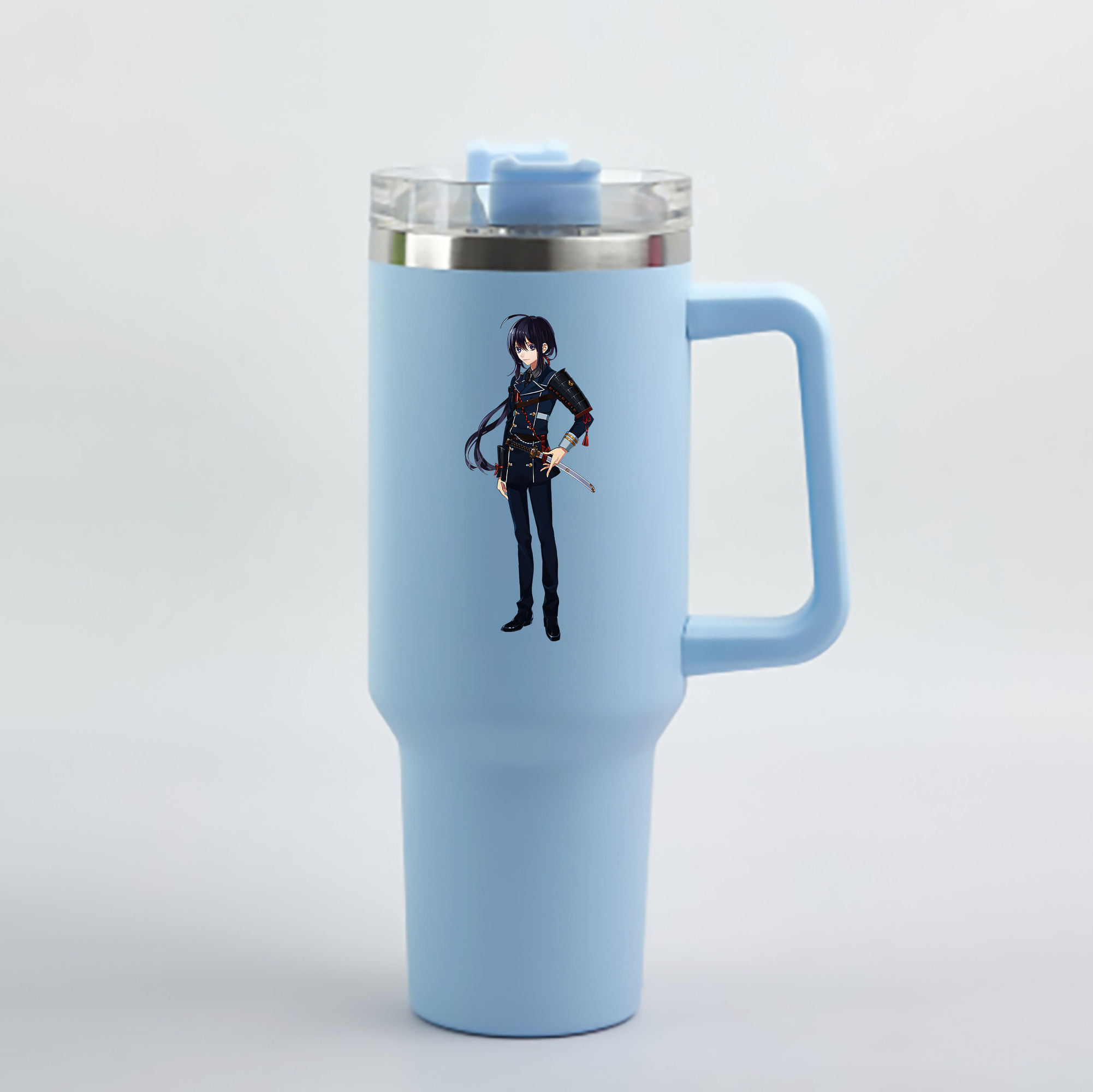 （画像用） 刀剣乱舞 Touken Ranbu 1200mL車用タンブラー - クリスタルステッカー（プラスチックストロー付き）