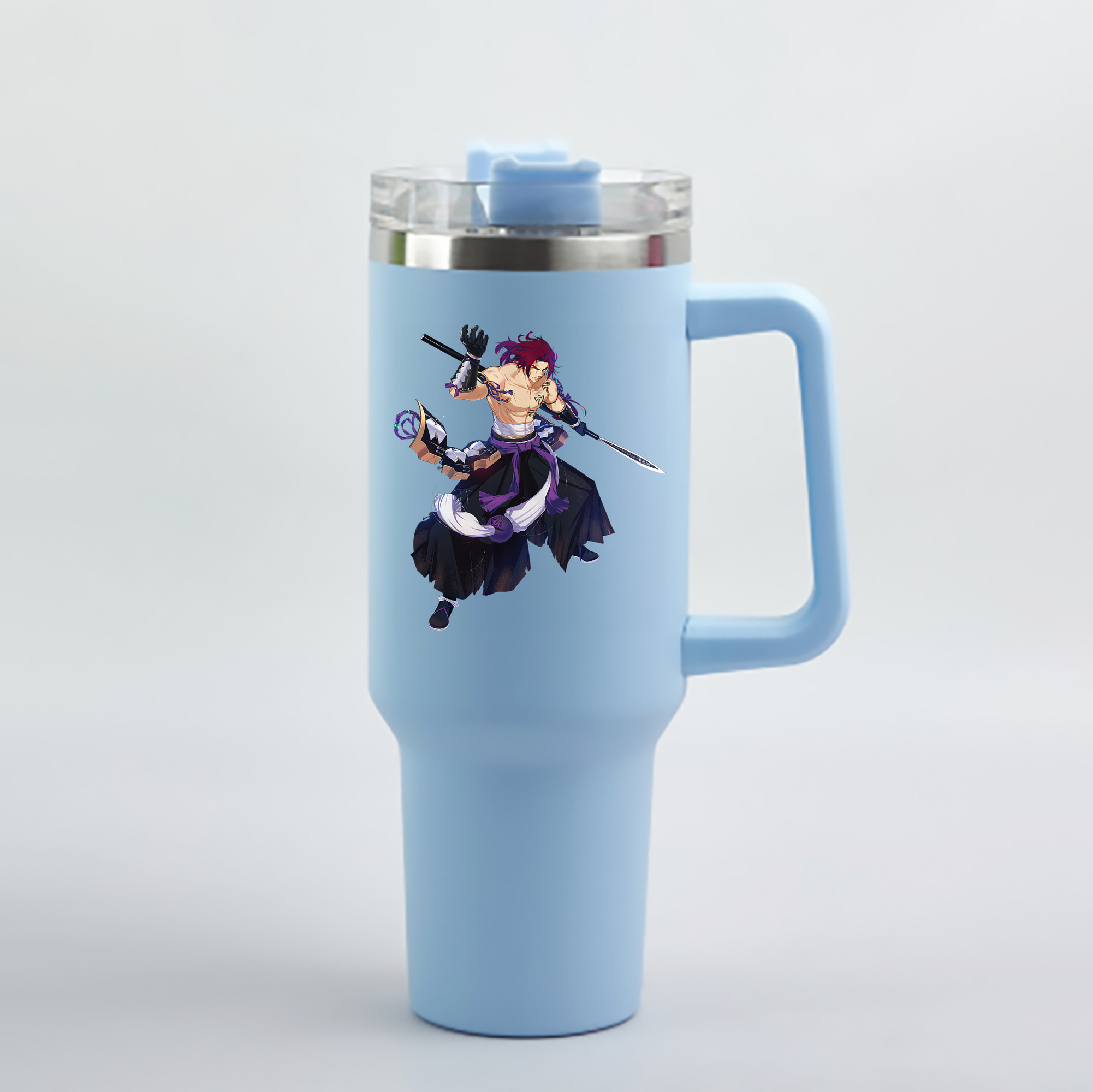 （画像用） 刀剣乱舞 Touken Ranbu 1200mL車用タンブラー - クリスタルステッカー（プラスチックストロー付き）
