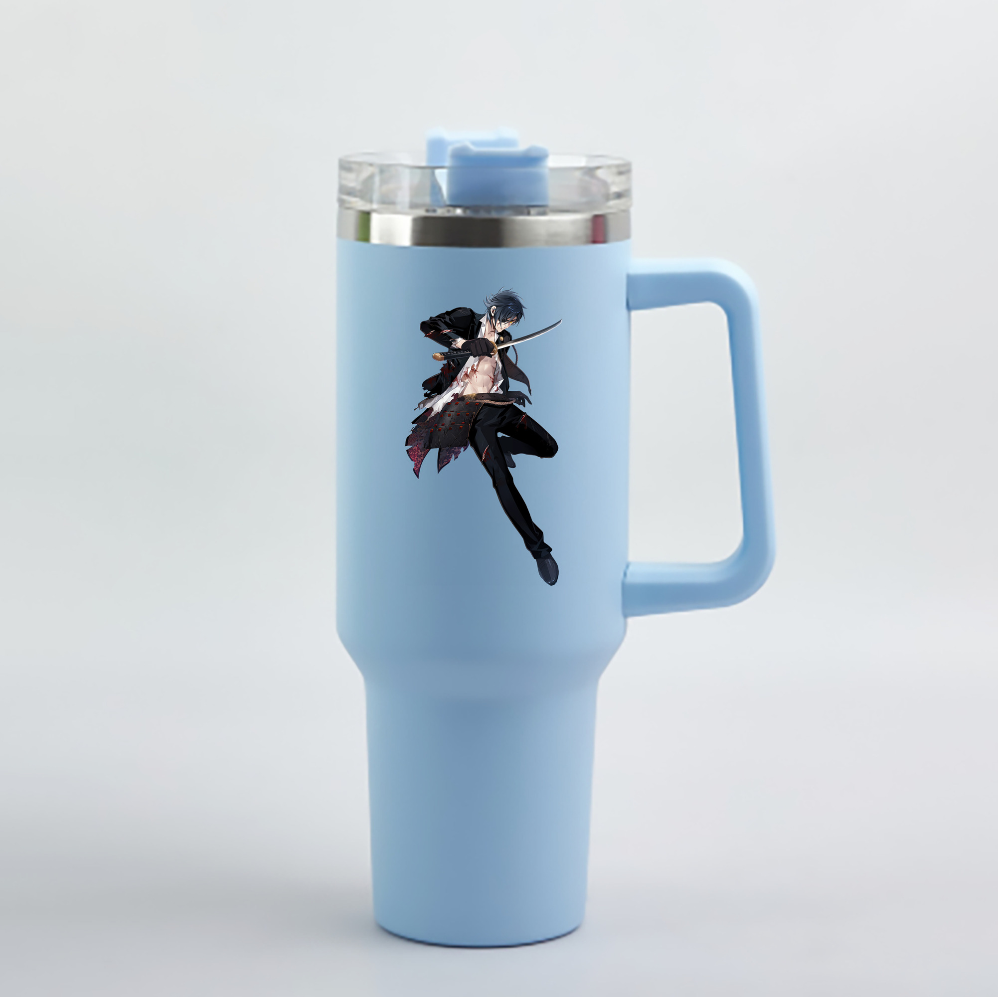 （画像用） 刀剣乱舞 Touken Ranbu 1200mL車用タンブラー - クリスタルステッカー（プラスチックストロー付き）