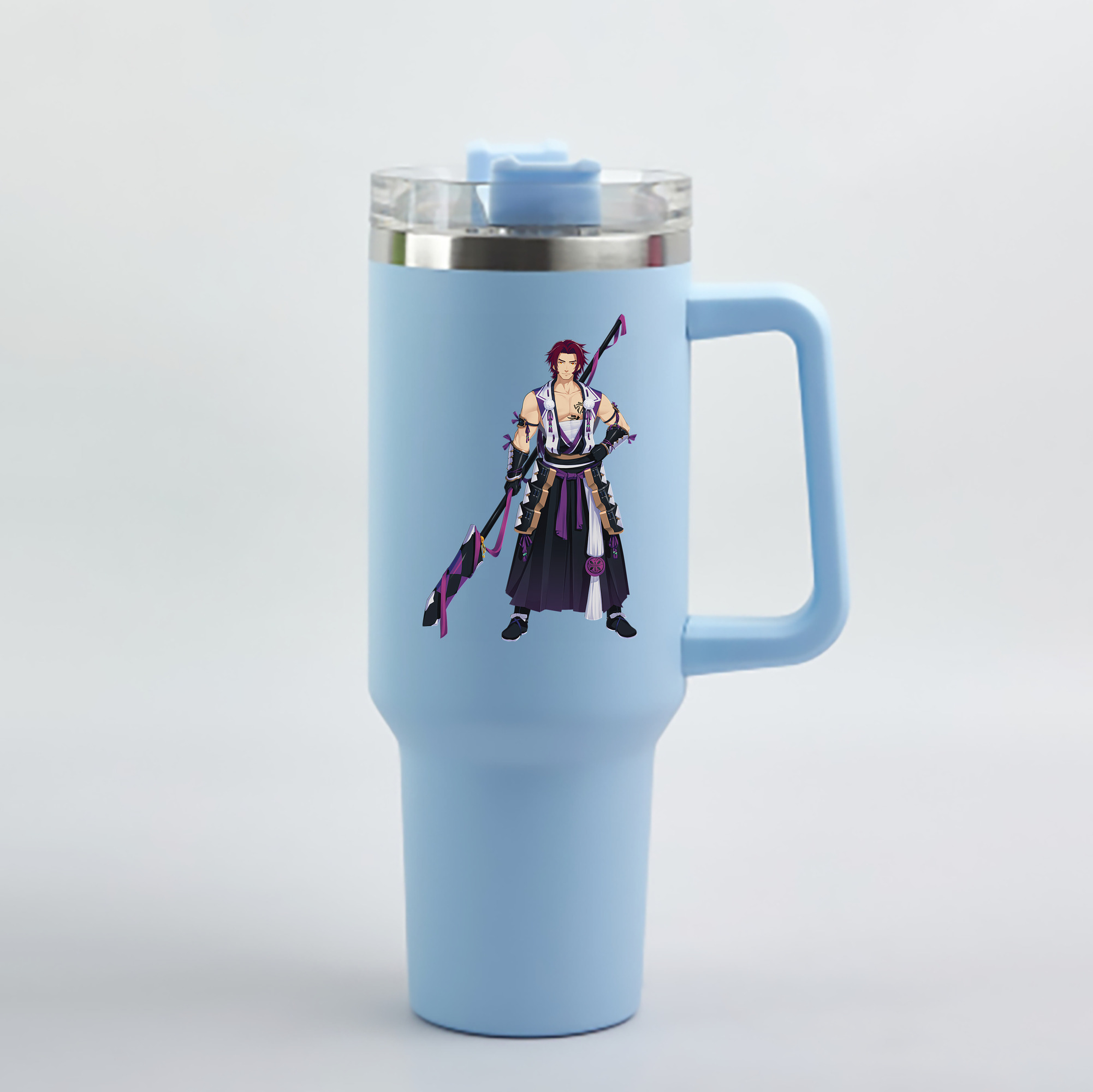 （画像用） 刀剣乱舞 Touken Ranbu 1200mL車用タンブラー - クリスタルステッカー（プラスチックストロー付き）