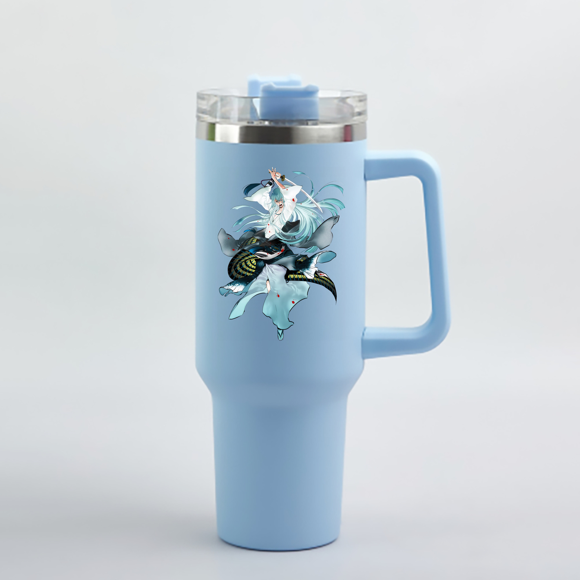 （画像用） 刀剣乱舞 Touken Ranbu 1200mL車用タンブラー - クリスタルステッカー（プラスチックストロー付き）