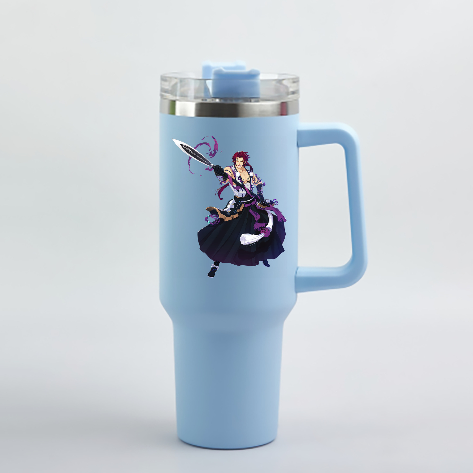 （画像用） 刀剣乱舞 Touken Ranbu 1200mL車用タンブラー - クリスタルステッカー（プラスチックストロー付き）