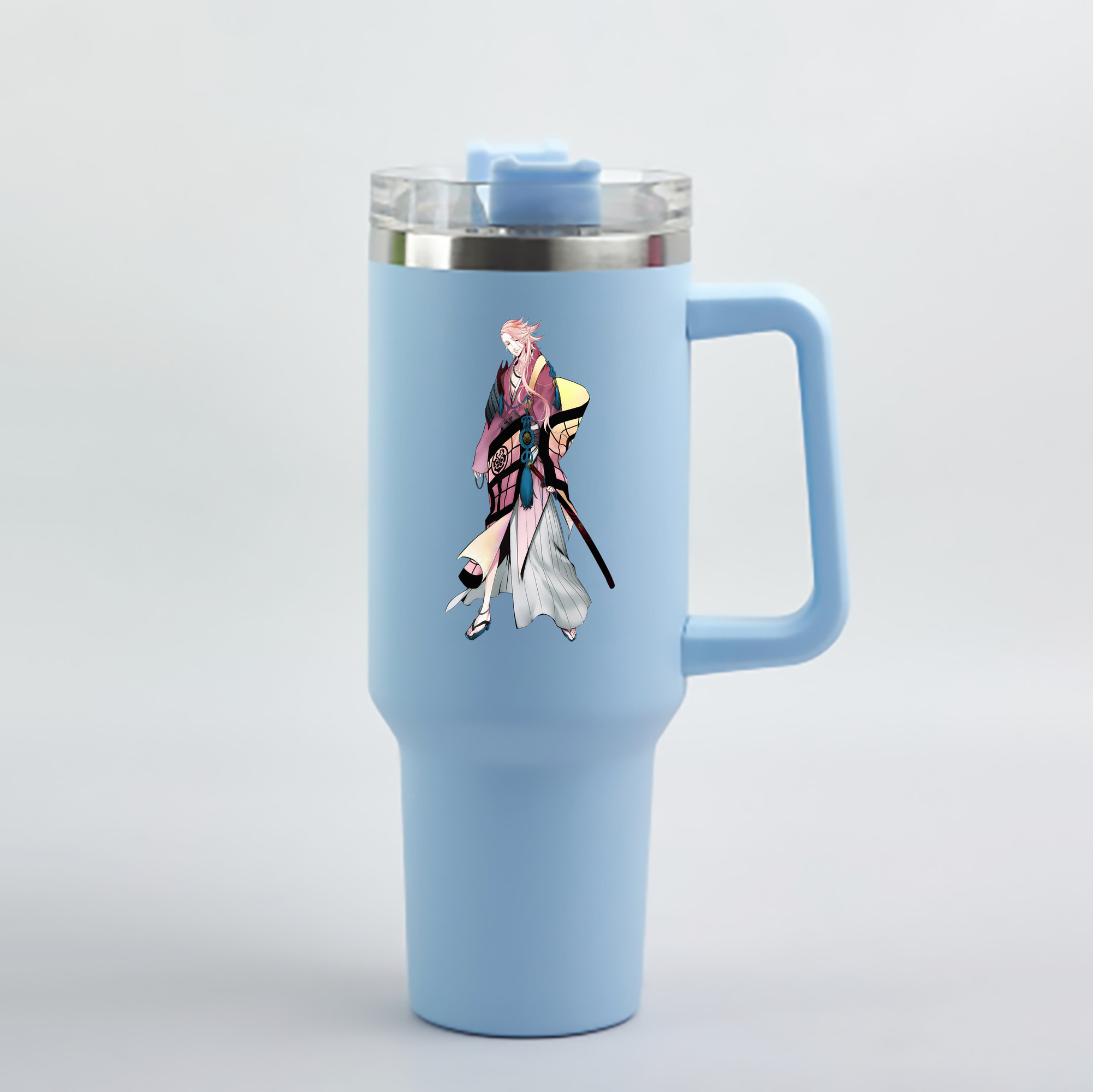 （画像用） 刀剣乱舞 Touken Ranbu 1200mL車用タンブラー - クリスタルステッカー（プラスチックストロー付き）