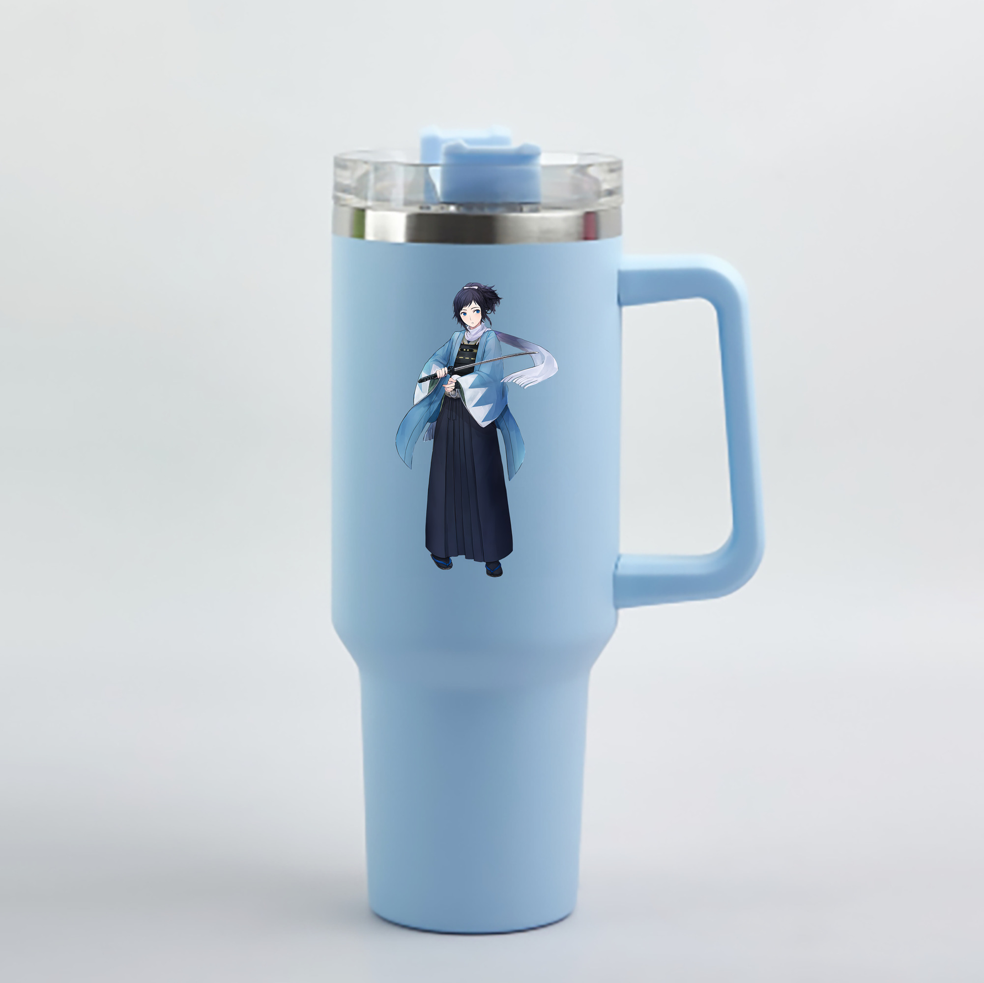 （画像用） 刀剣乱舞 Touken Ranbu 1200mL車用タンブラー - クリスタルステッカー（プラスチックストロー付き）