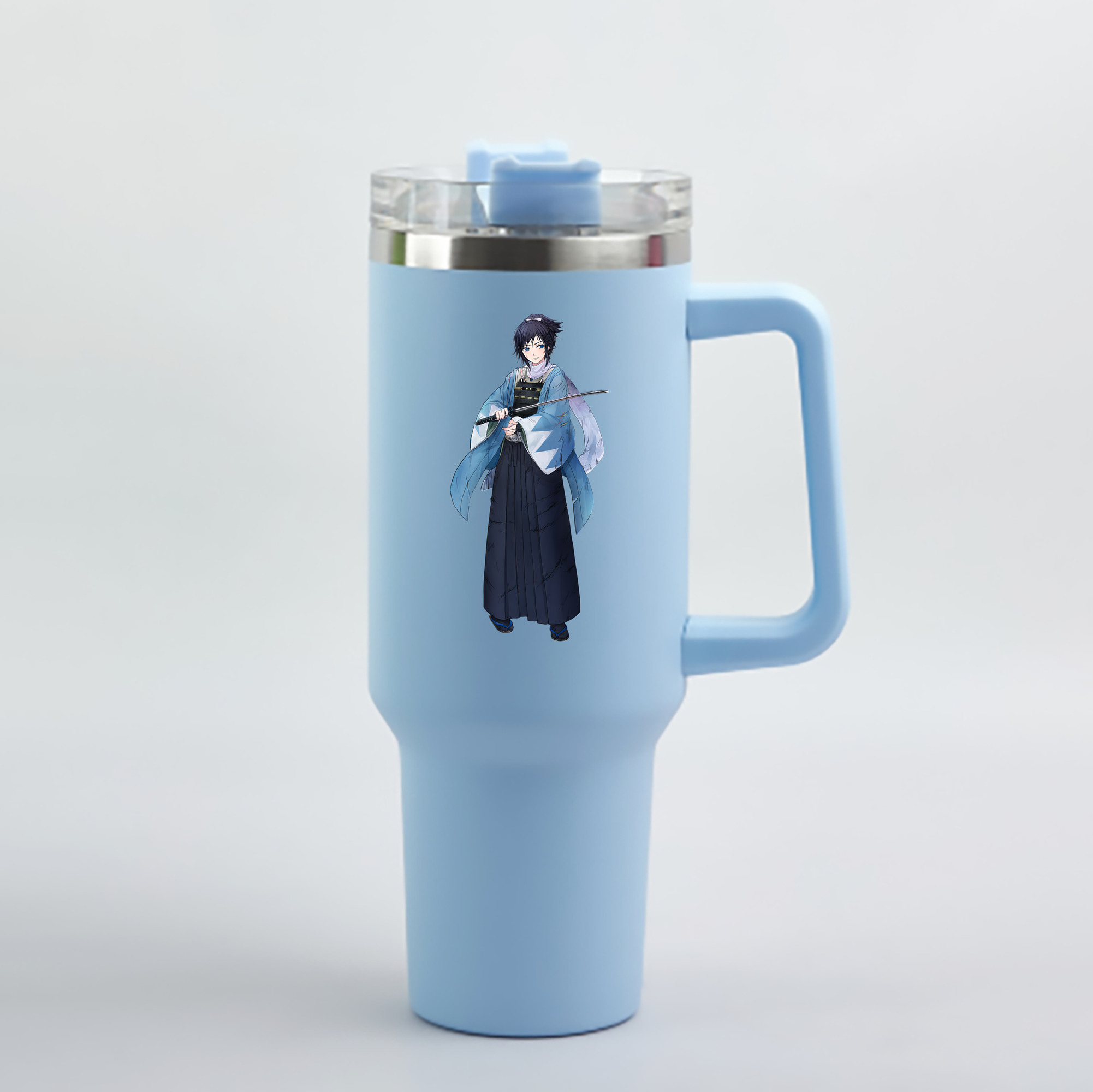 （画像用） 刀剣乱舞 Touken Ranbu 1200mL車用タンブラー - クリスタルステッカー（プラスチックストロー付き）
