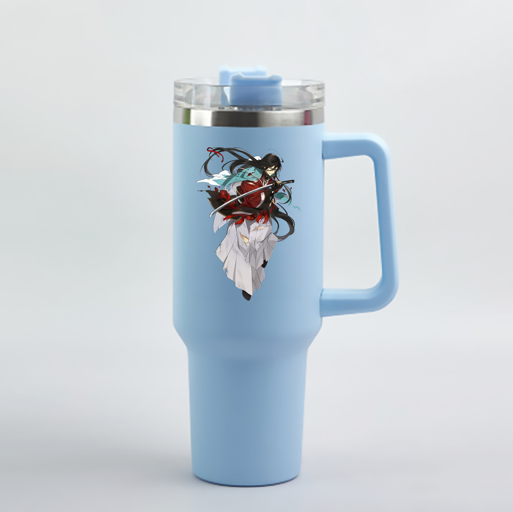 （画像用） 刀剣乱舞 Touken Ranbu 1200mL車用タンブラー - クリスタルステッカー（プラスチックストロー付き）