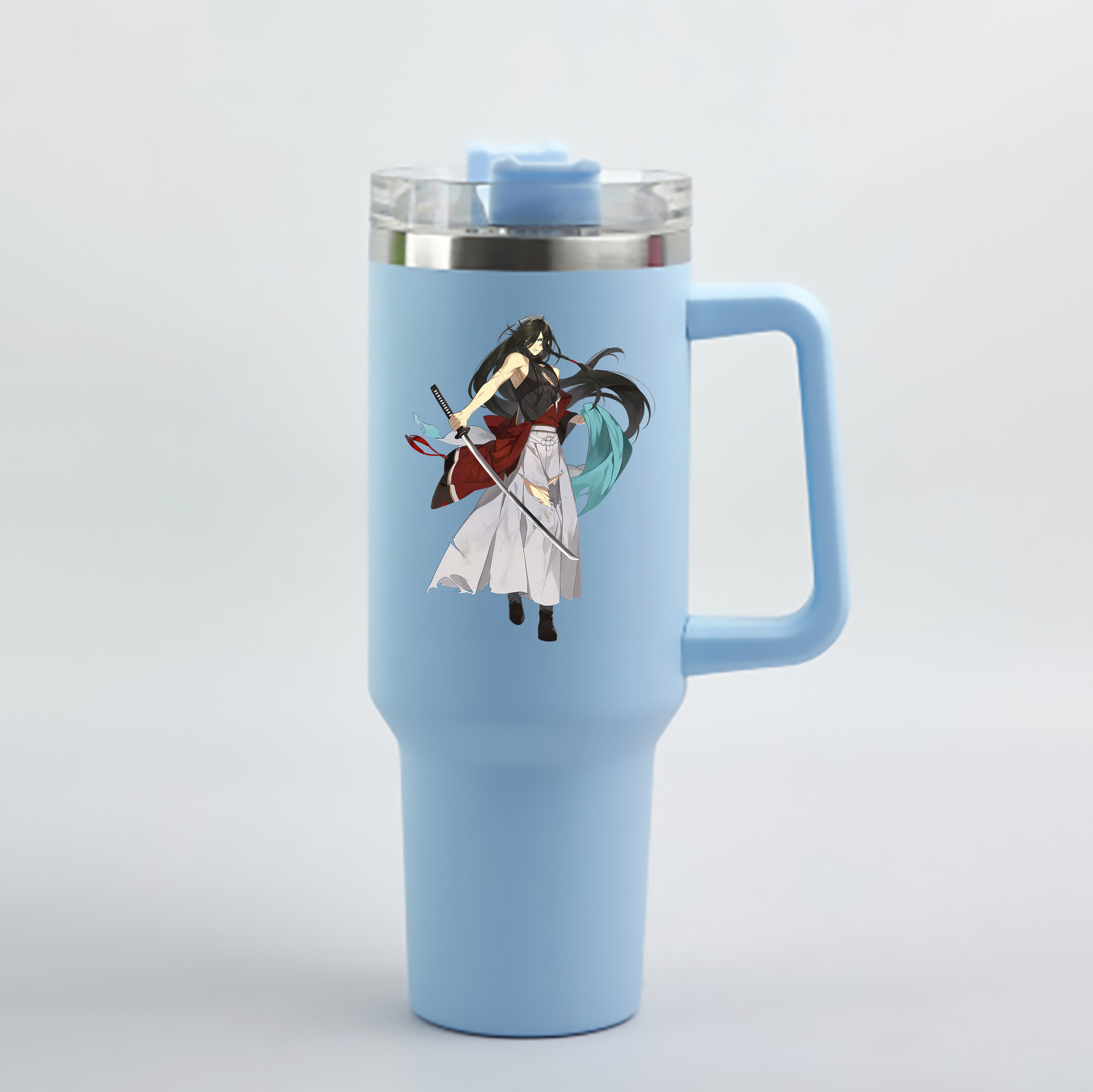 （画像用） 刀剣乱舞 Touken Ranbu 1200mL車用タンブラー - クリスタルステッカー（プラスチックストロー付き）