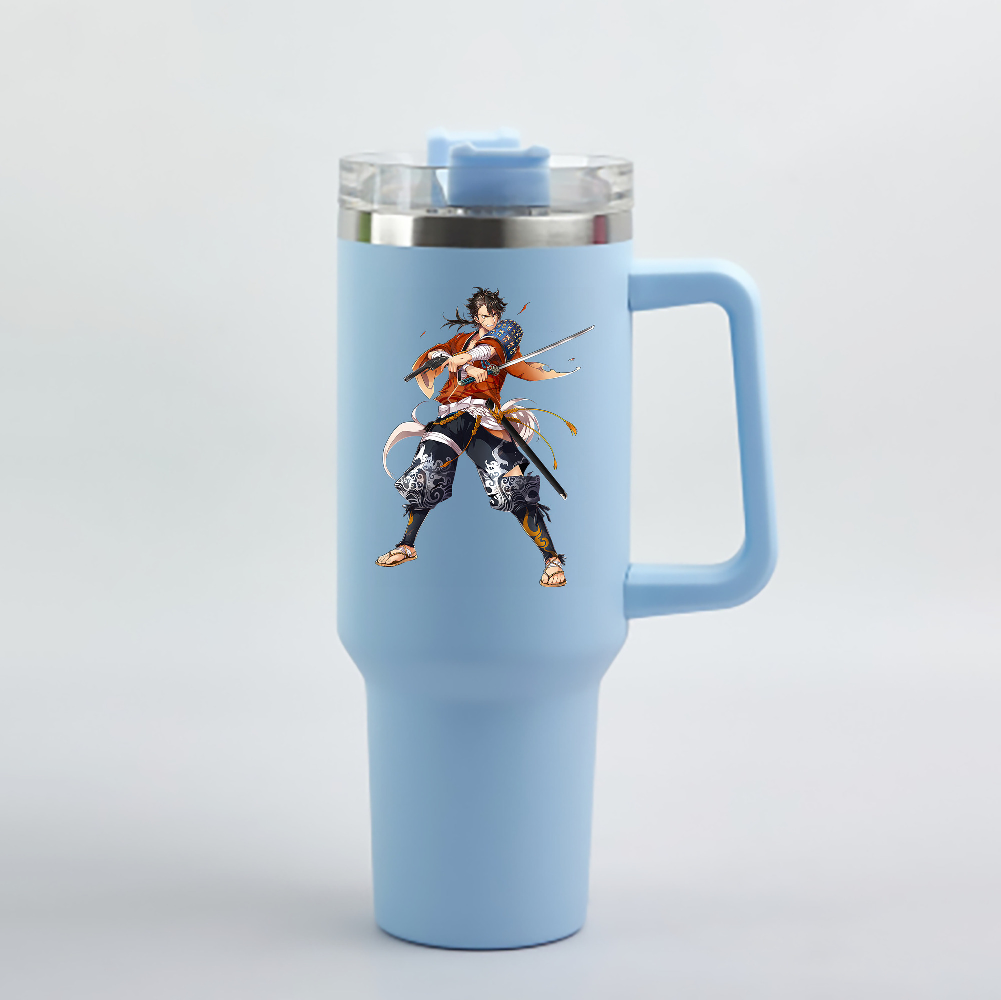 （画像用） 刀剣乱舞 Touken Ranbu 1200mL車用タンブラー - クリスタルステッカー（プラスチックストロー付き）