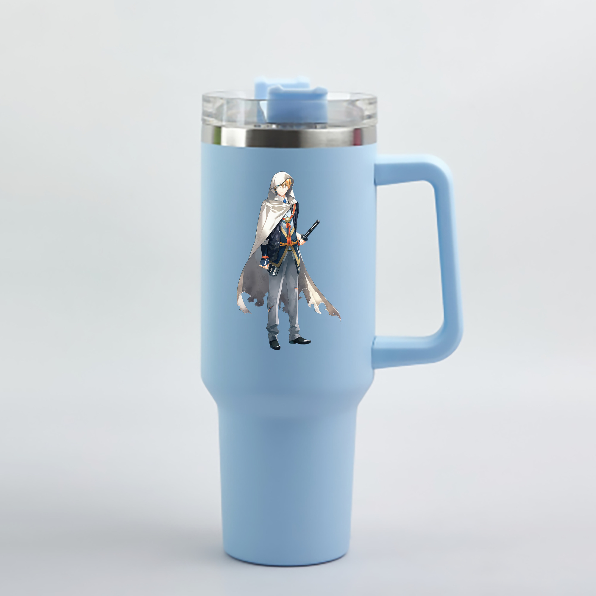 （画像用） 刀剣乱舞 Touken Ranbu 1200mL車用タンブラー - クリスタルステッカー（プラスチックストロー付き）