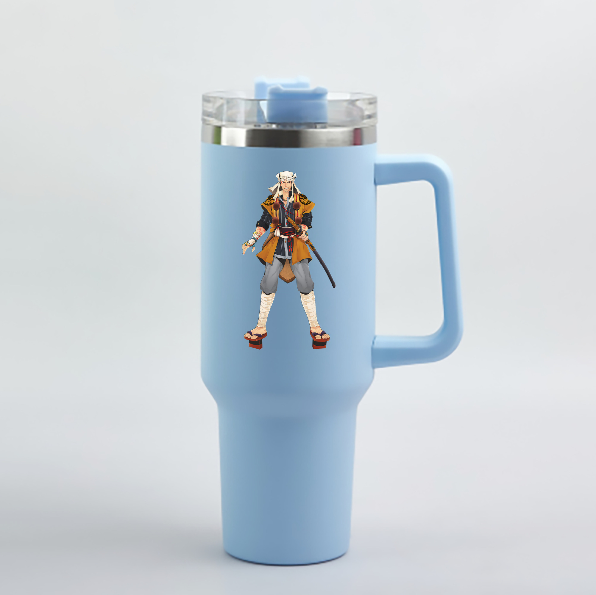 （画像用） 刀剣乱舞 Touken Ranbu 1200mL車用タンブラー - クリスタルステッカー（プラスチックストロー付き）