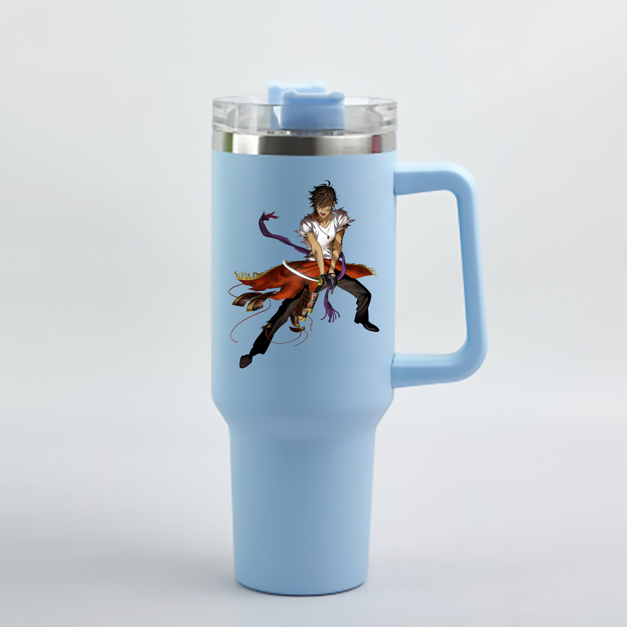 （画像用） 刀剣乱舞 Touken Ranbu 1200mL車用タンブラー - クリスタルステッカー（プラスチックストロー付き）