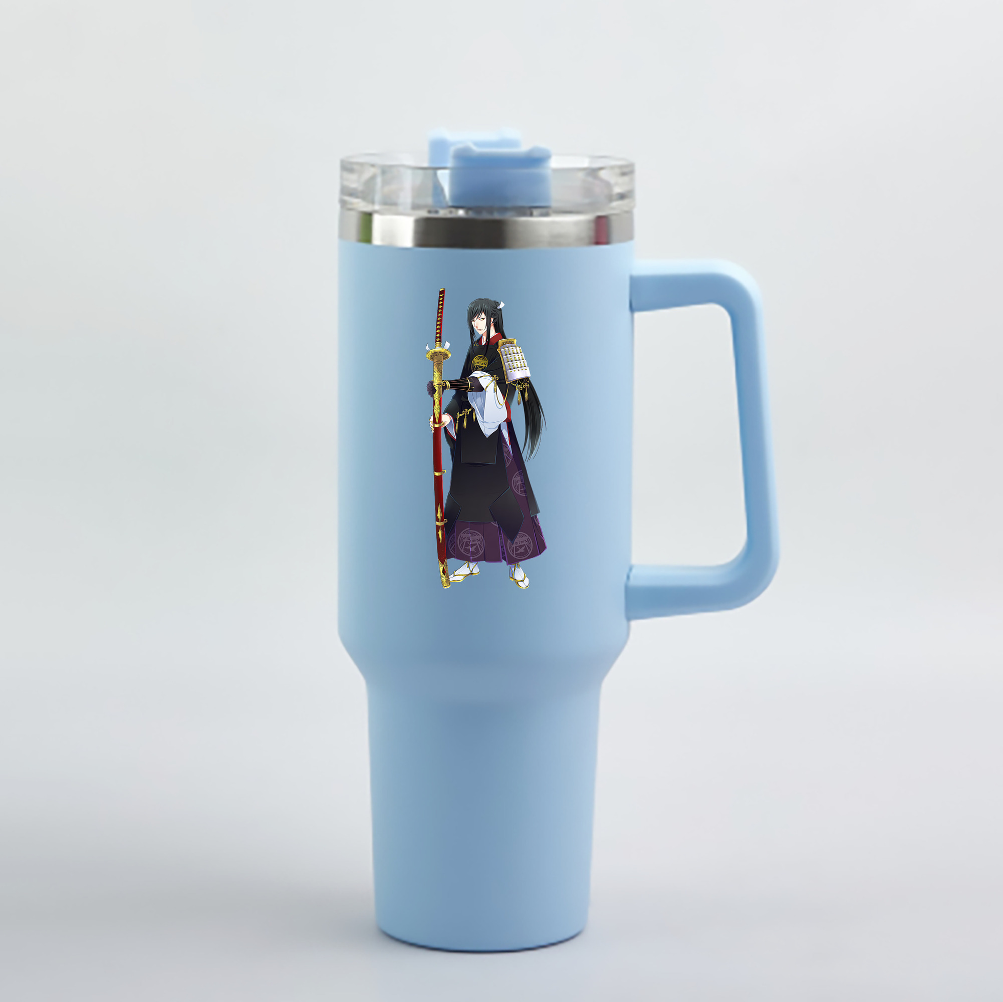 （画像用） 刀剣乱舞 Touken Ranbu 1200mL車用タンブラー - クリスタルステッカー（プラスチックストロー付き）
