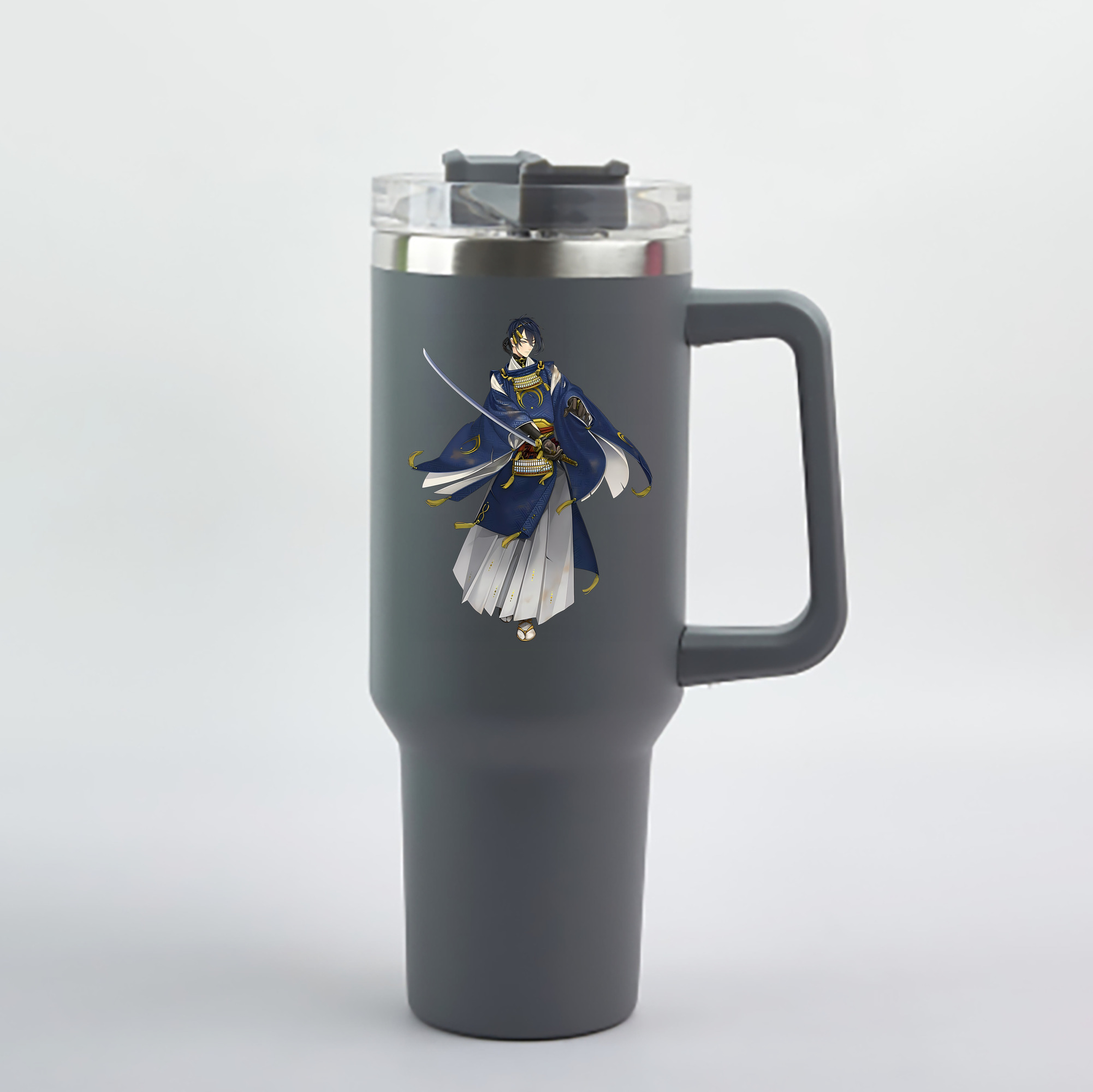 （画像用） 刀剣乱舞 Touken Ranbu 1200mL車用タンブラー - クリスタルステッカー（プラスチックストロー付き）