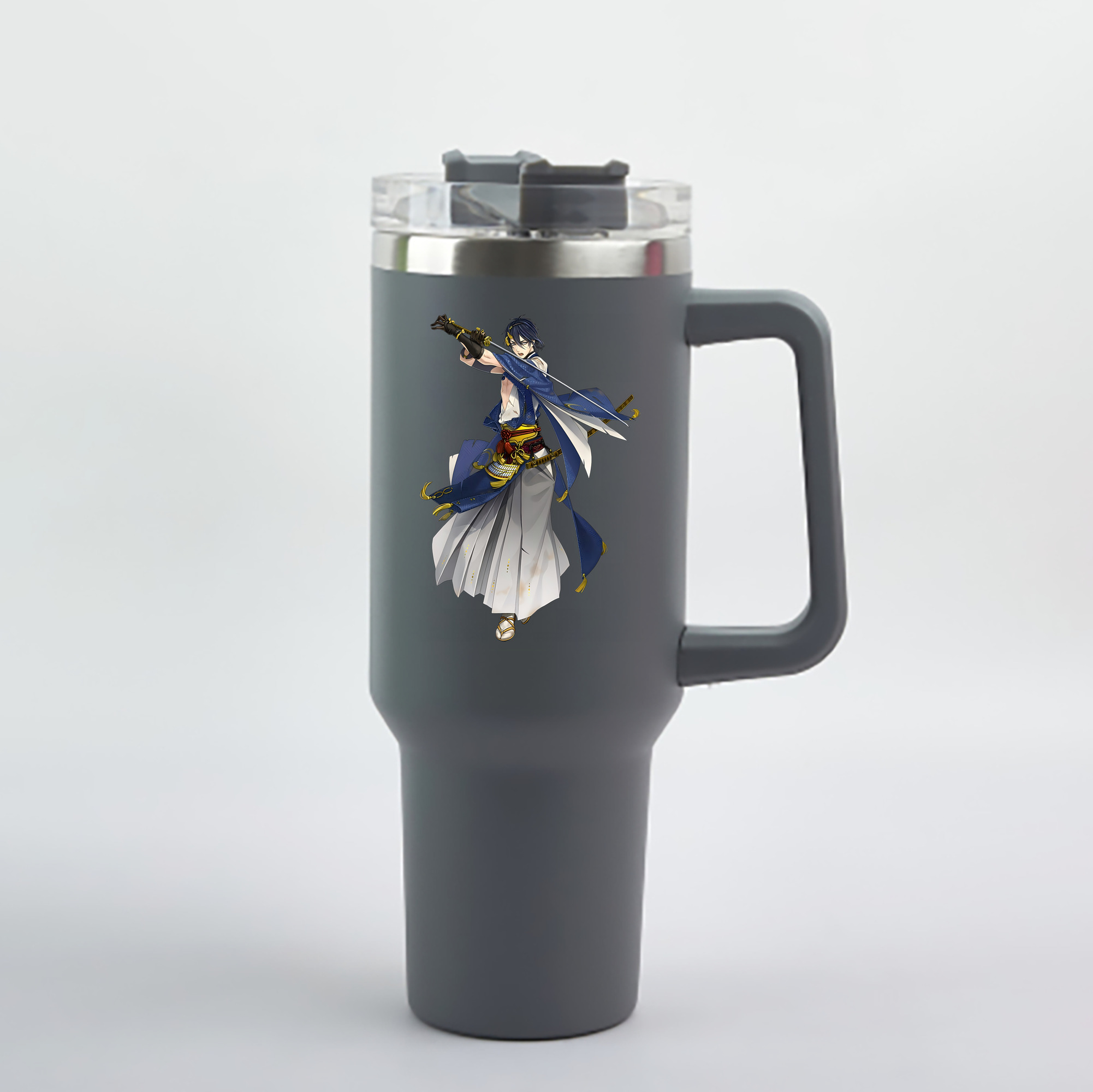 （画像用） 刀剣乱舞 Touken Ranbu 1200mL車用タンブラー - クリスタルステッカー（プラスチックストロー付き）