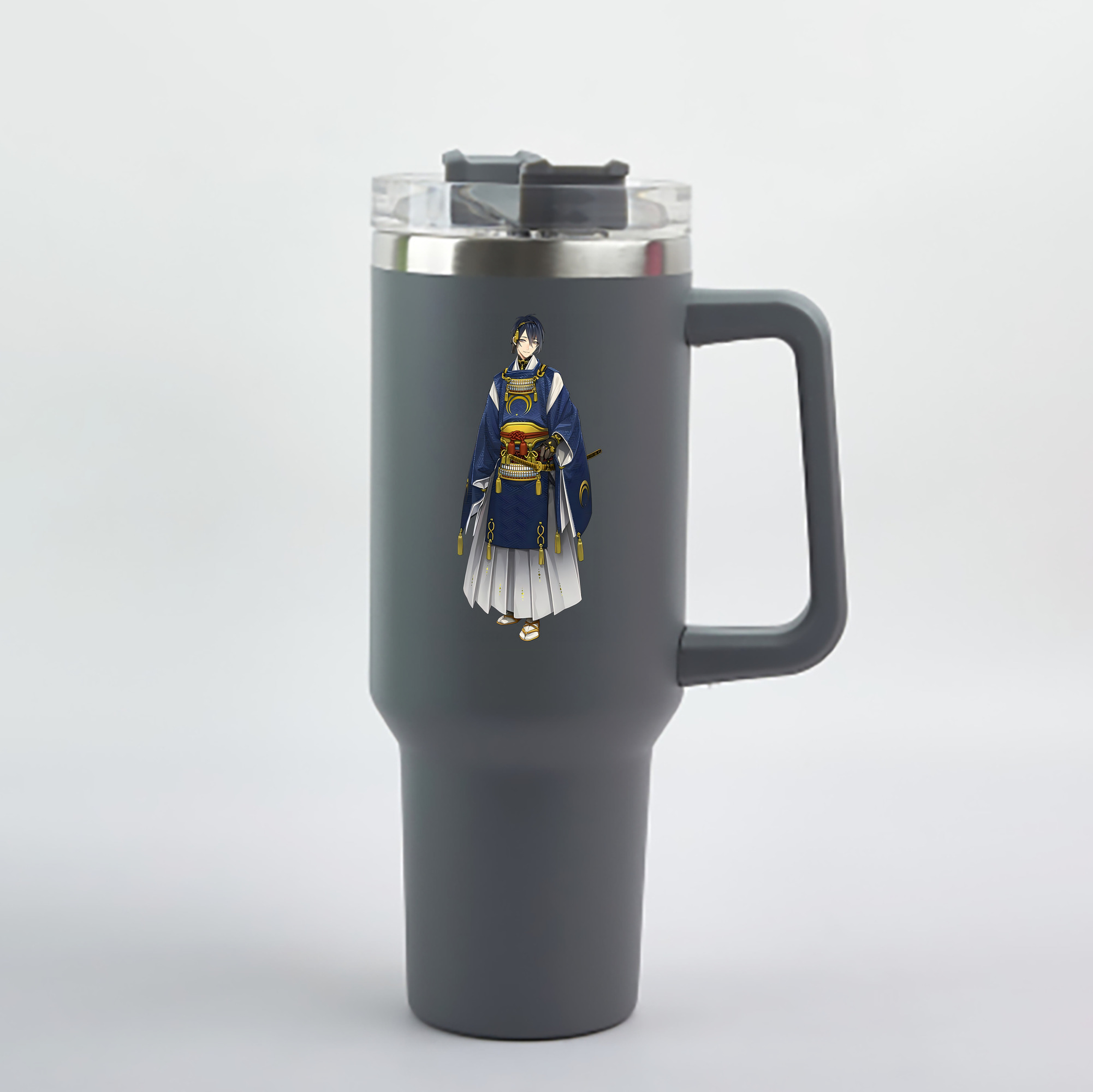 （画像用） 刀剣乱舞 Touken Ranbu 1200mL車用タンブラー - クリスタルステッカー（プラスチックストロー付き）
