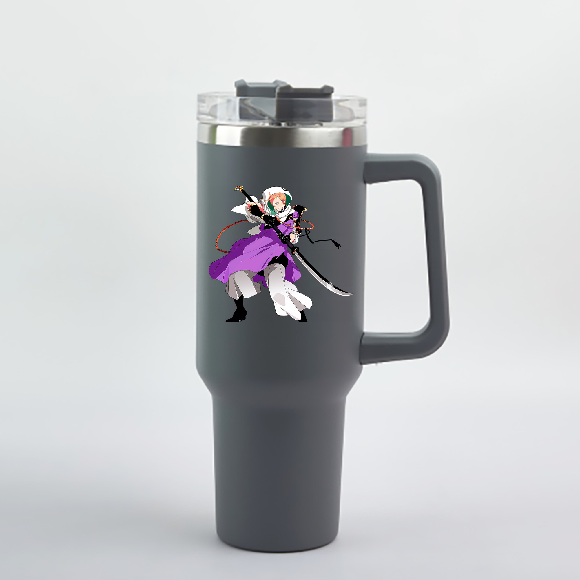 （画像用） 刀剣乱舞 Touken Ranbu 1200mL車用タンブラー - クリスタルステッカー（プラスチックストロー付き）