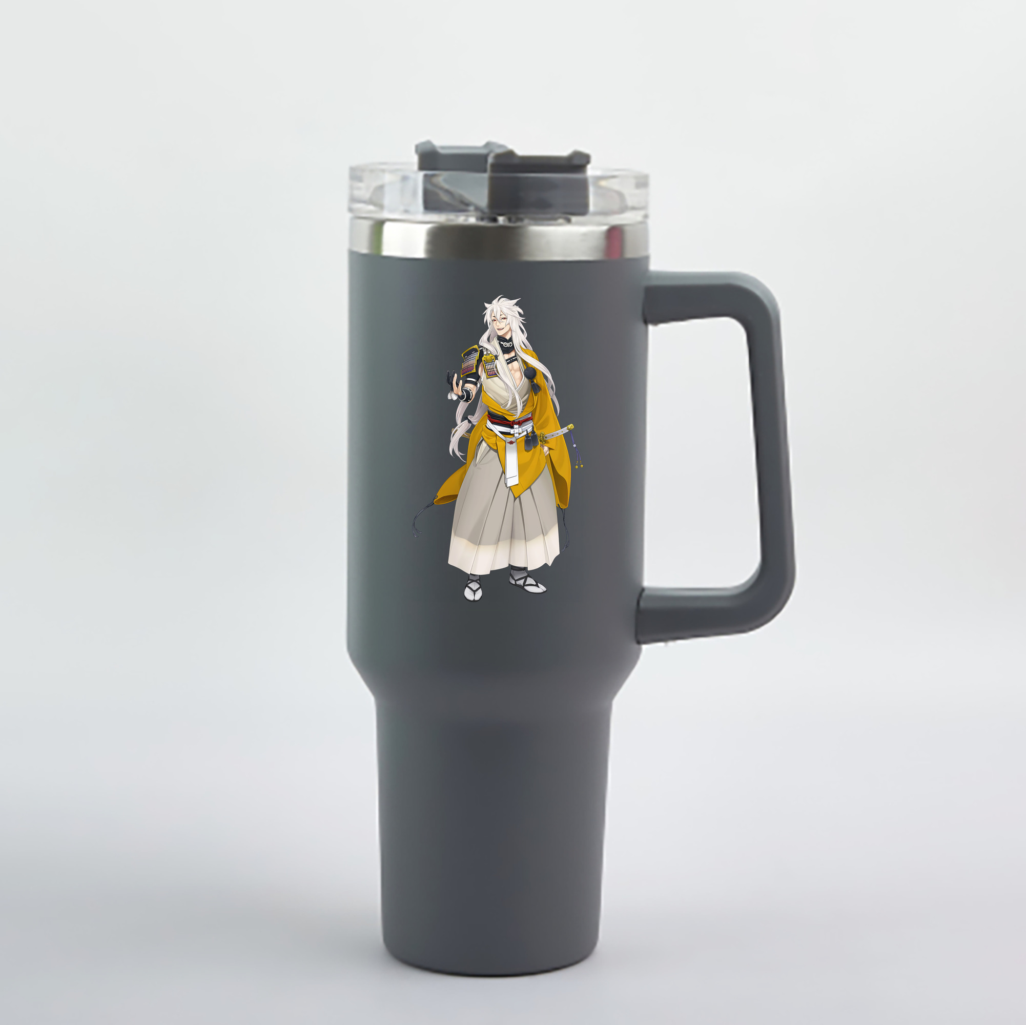 （画像用） 刀剣乱舞 Touken Ranbu 1200mL車用タンブラー - クリスタルステッカー（プラスチックストロー付き）
