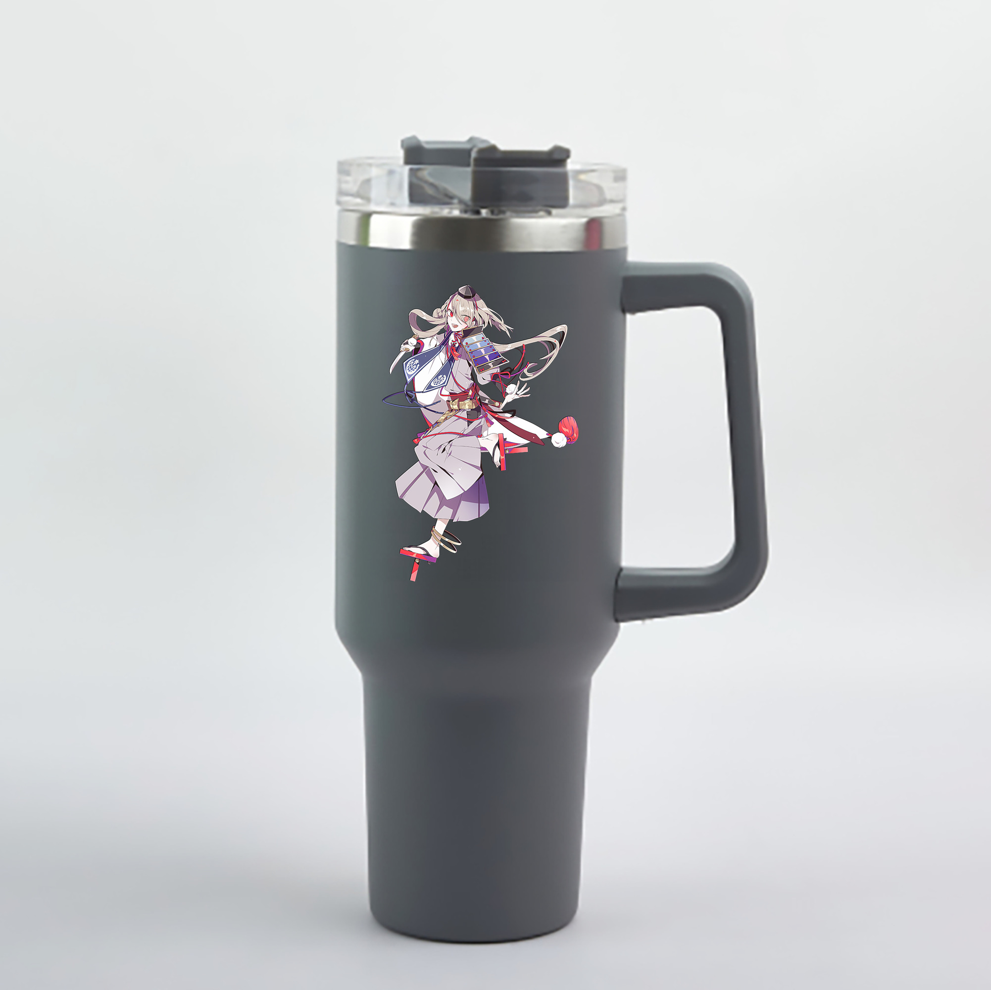 （画像用） 刀剣乱舞 Touken Ranbu 1200mL車用タンブラー - クリスタルステッカー（プラスチックストロー付き）