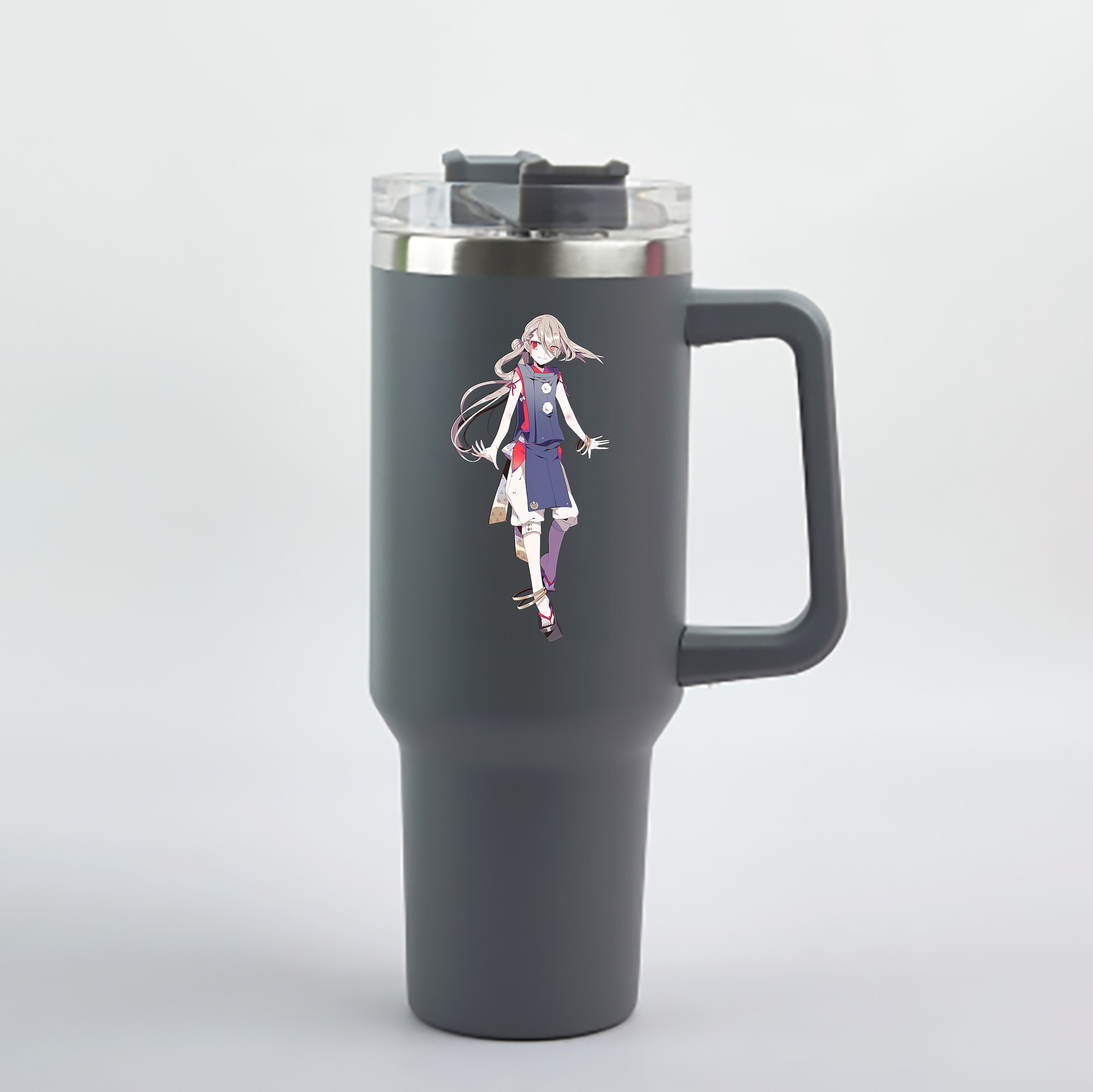 （画像用） 刀剣乱舞 Touken Ranbu 1200mL車用タンブラー - クリスタルステッカー（プラスチックストロー付き）