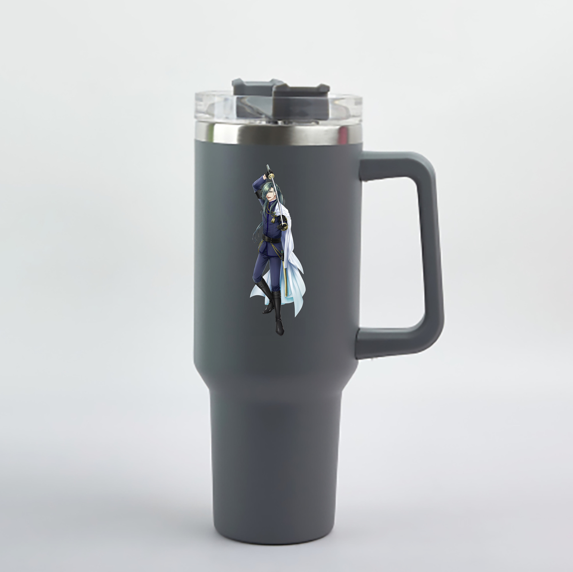 （画像用） 刀剣乱舞 Touken Ranbu 1200mL車用タンブラー - クリスタルステッカー（プラスチックストロー付き）