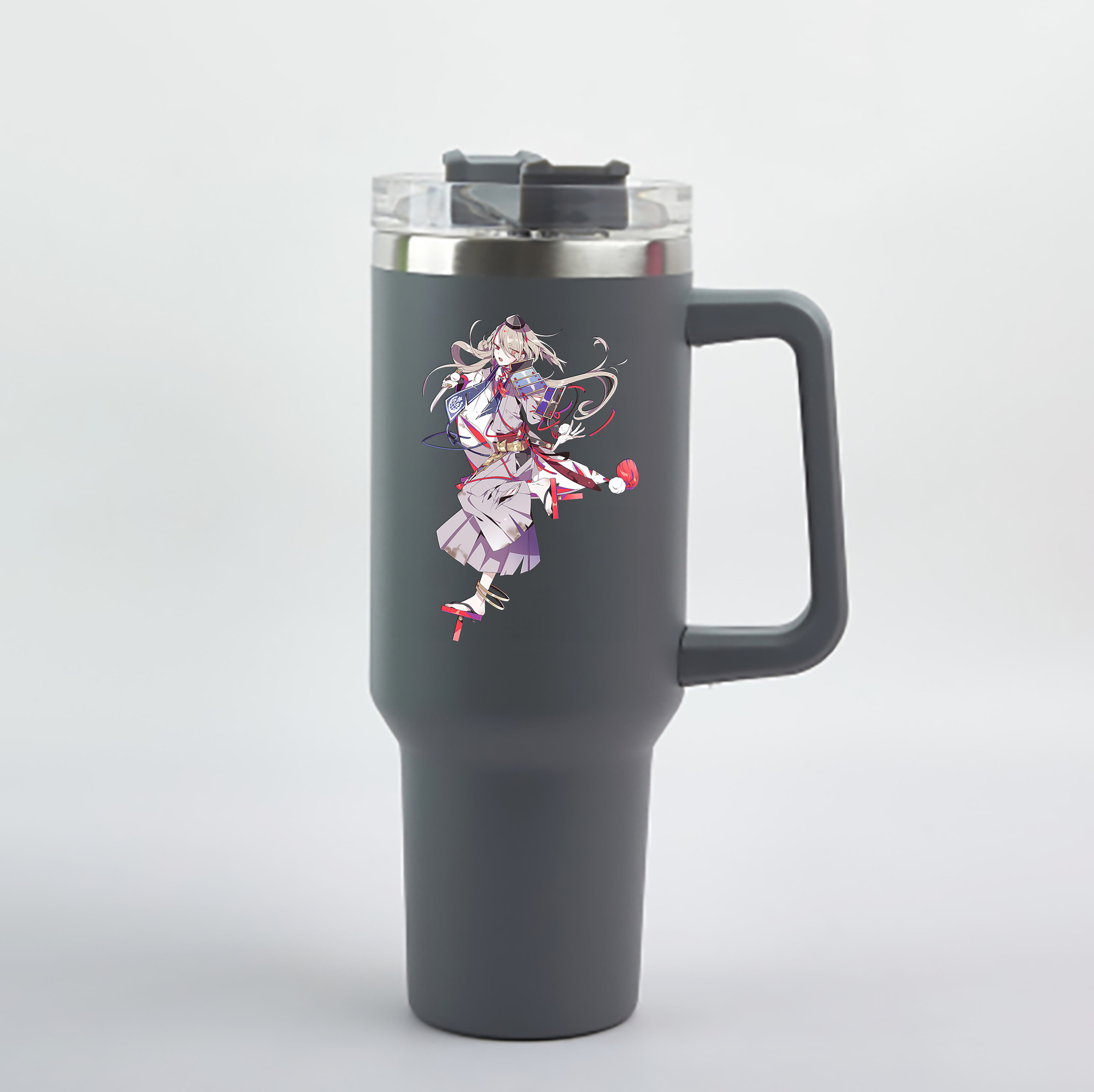 （画像用） 刀剣乱舞 Touken Ranbu 1200mL車用タンブラー - クリスタルステッカー（プラスチックストロー付き）