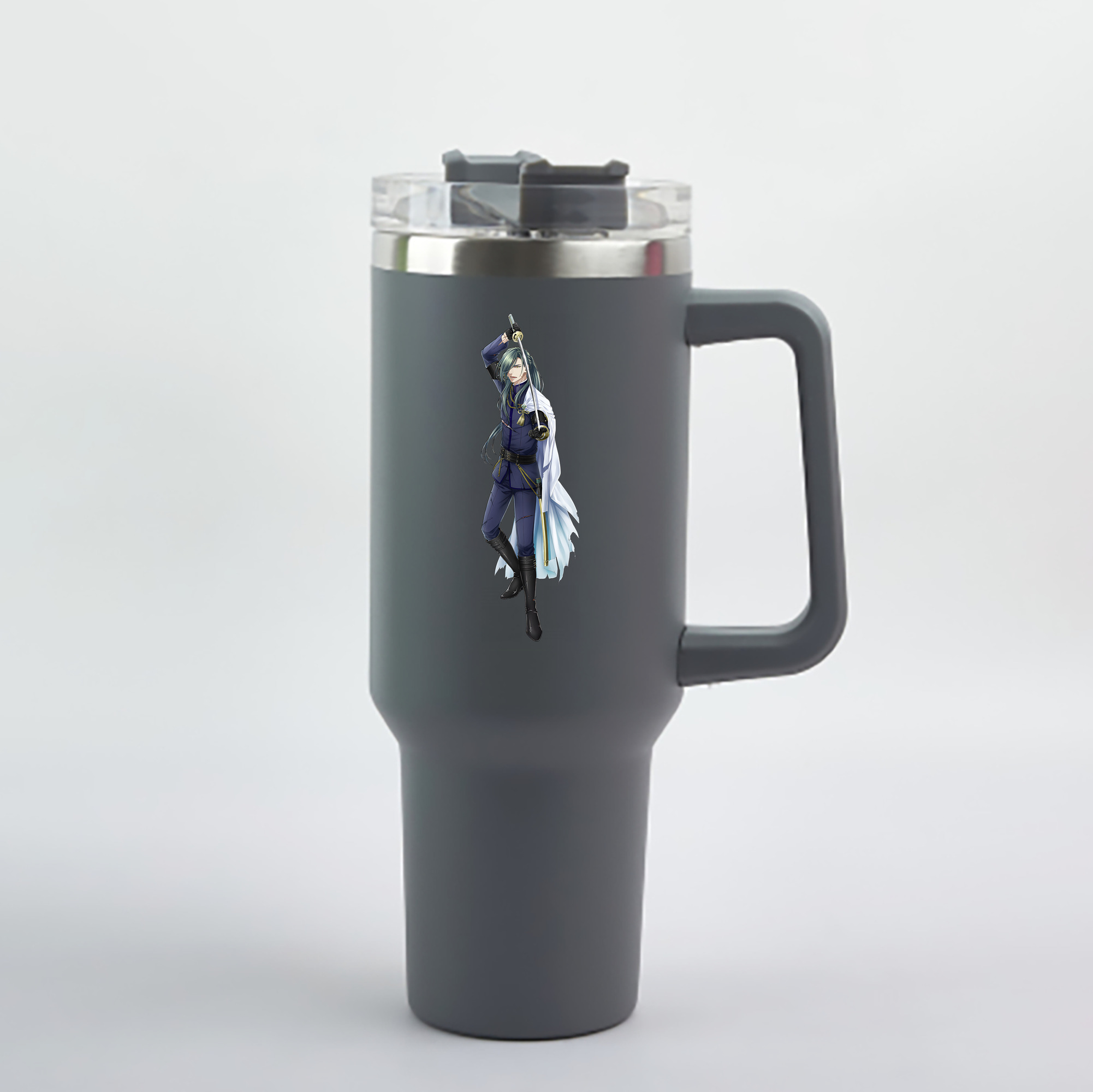 （画像用） 刀剣乱舞 Touken Ranbu 1200mL車用タンブラー - クリスタルステッカー（プラスチックストロー付き）