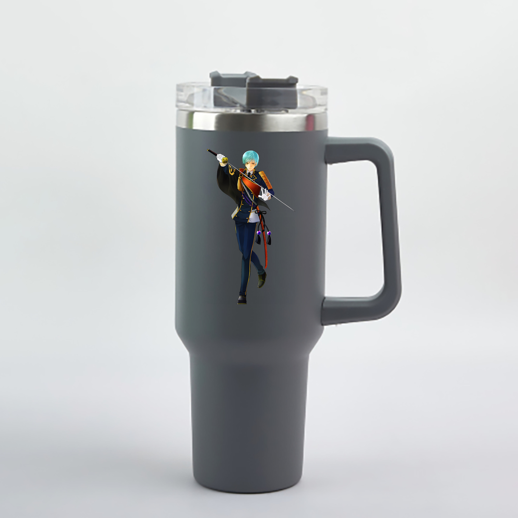 （画像用） 刀剣乱舞 Touken Ranbu 1200mL車用タンブラー - クリスタルステッカー（プラスチックストロー付き）