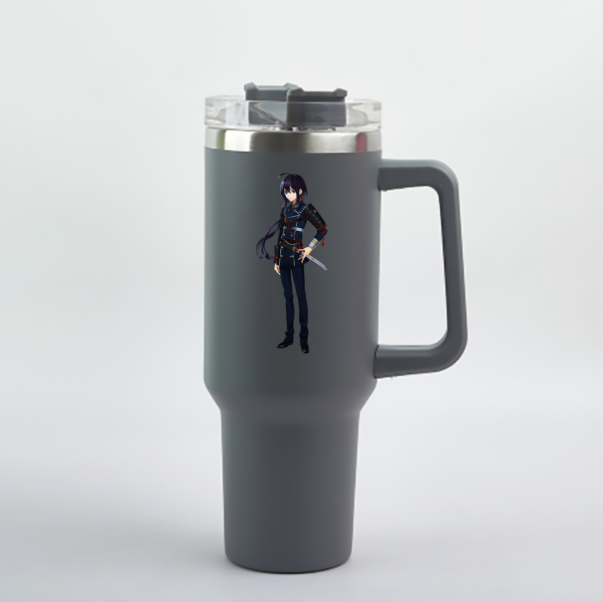 （画像用） 刀剣乱舞 Touken Ranbu 1200mL車用タンブラー - クリスタルステッカー（プラスチックストロー付き）