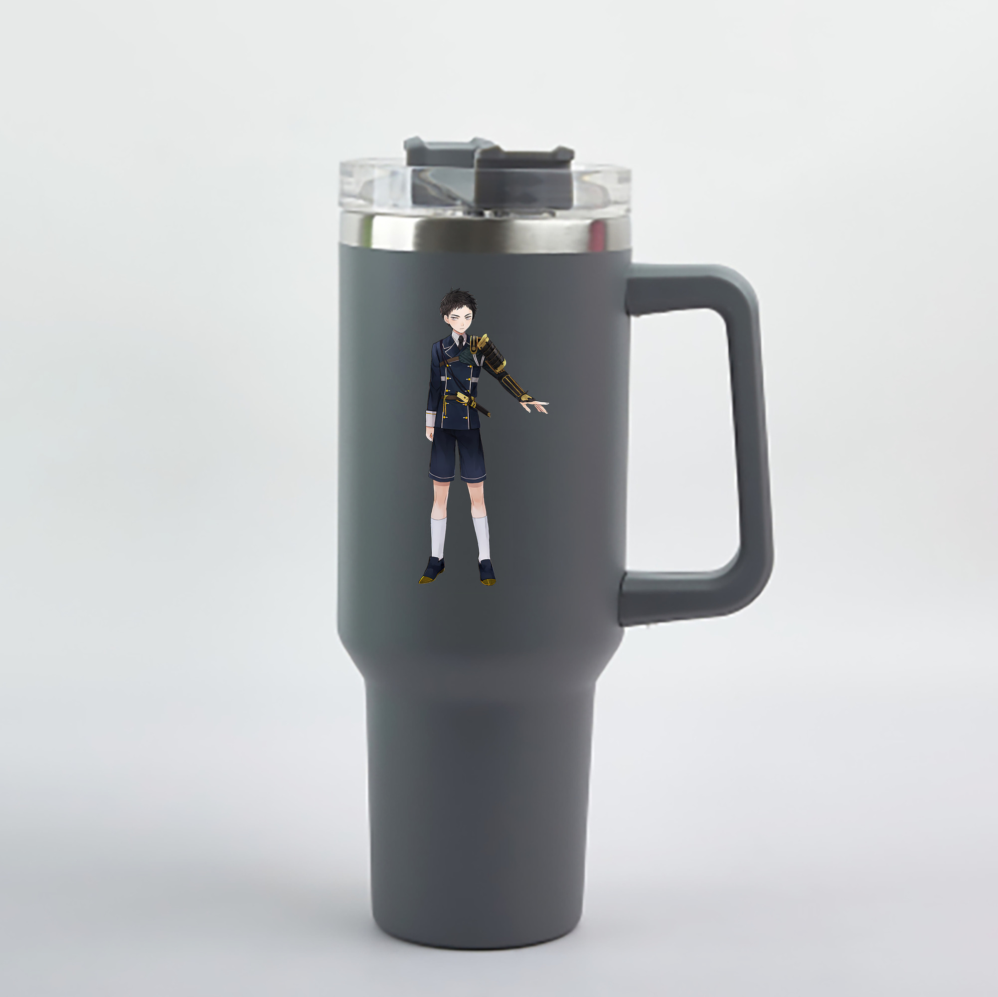 （画像用） 刀剣乱舞 Touken Ranbu 1200mL車用タンブラー - クリスタルステッカー（プラスチックストロー付き）