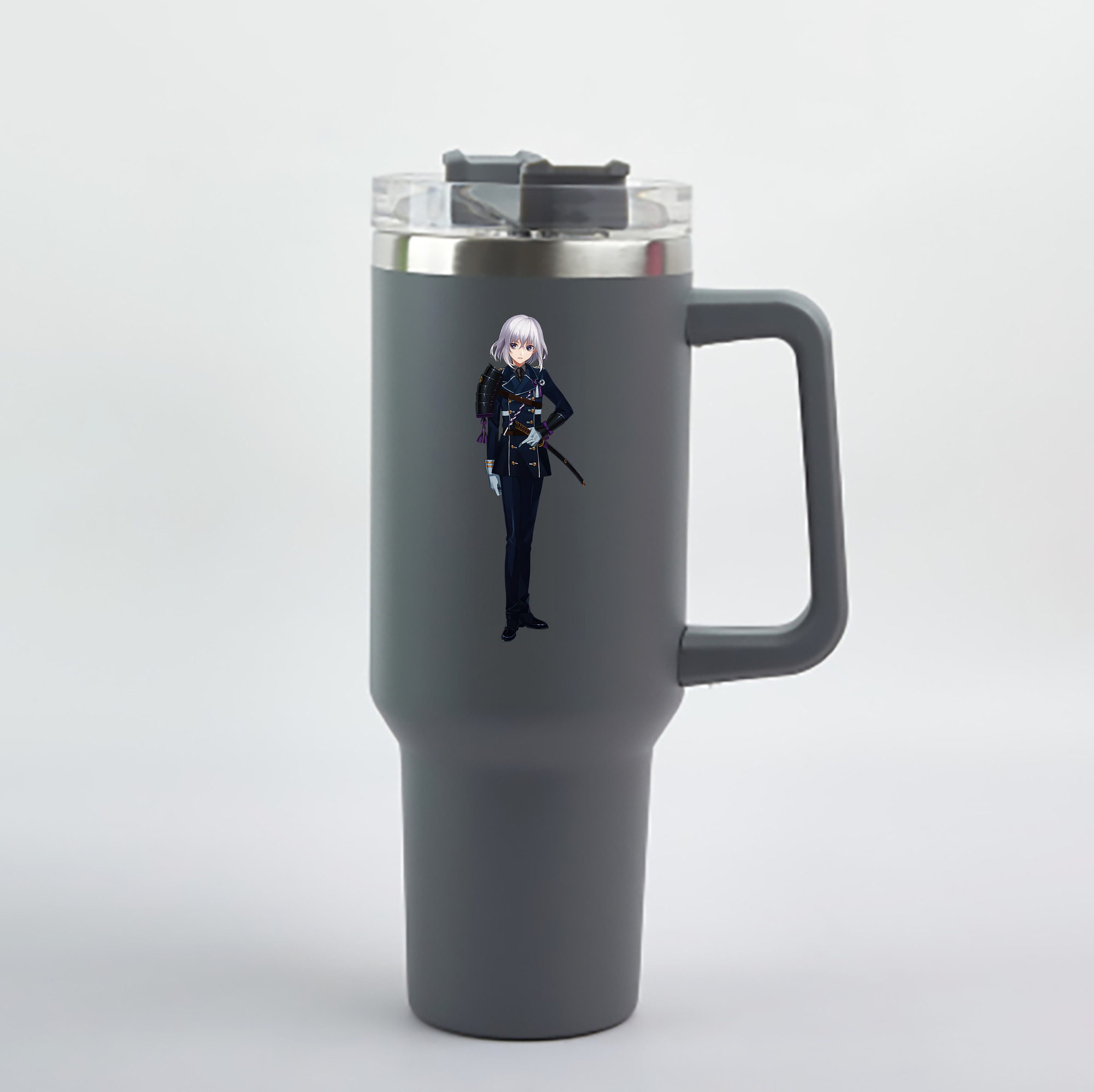 （画像用） 刀剣乱舞 Touken Ranbu 1200mL車用タンブラー - クリスタルステッカー（プラスチックストロー付き）