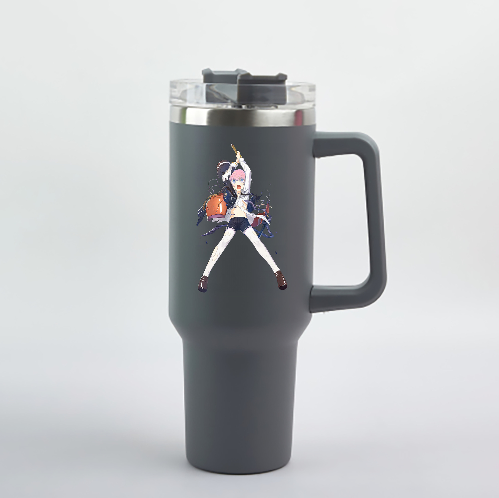（画像用） 刀剣乱舞 Touken Ranbu 1200mL車用タンブラー - クリスタルステッカー（プラスチックストロー付き）