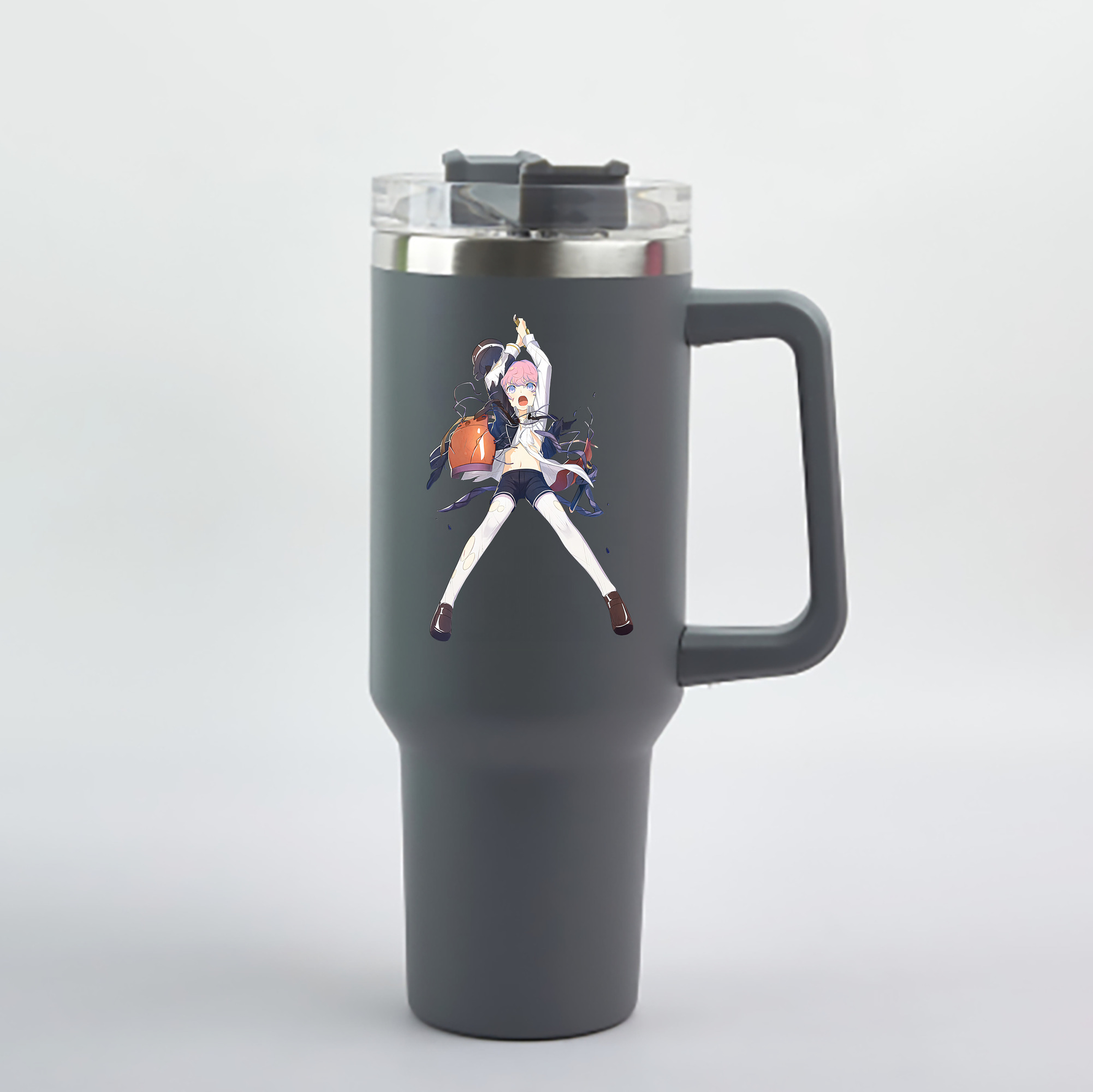（画像用） 刀剣乱舞 Touken Ranbu 1200mL車用タンブラー - クリスタルステッカー（プラスチックストロー付き）