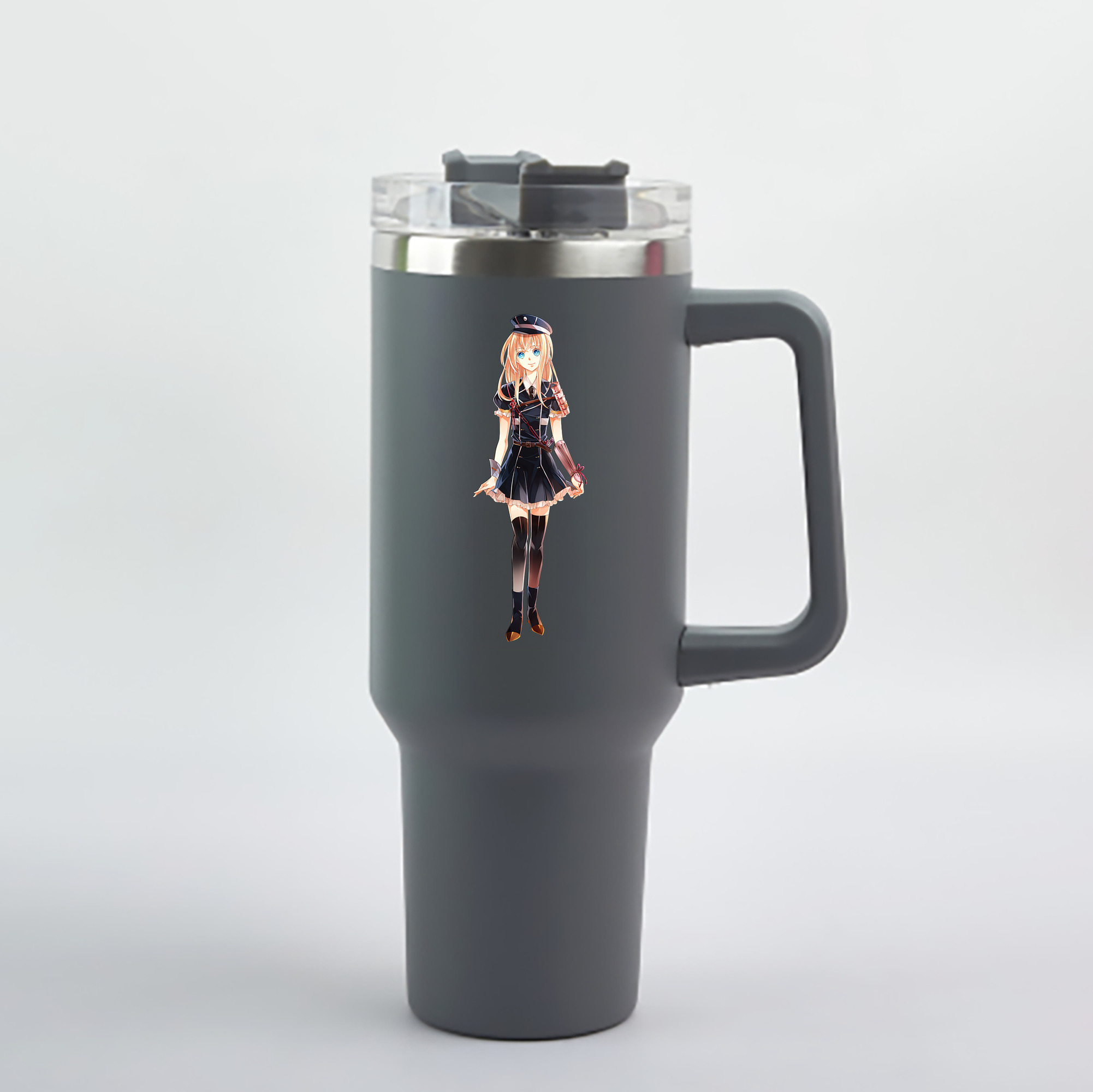 （画像用） 刀剣乱舞 Touken Ranbu 1200mL車用タンブラー - クリスタルステッカー（プラスチックストロー付き）