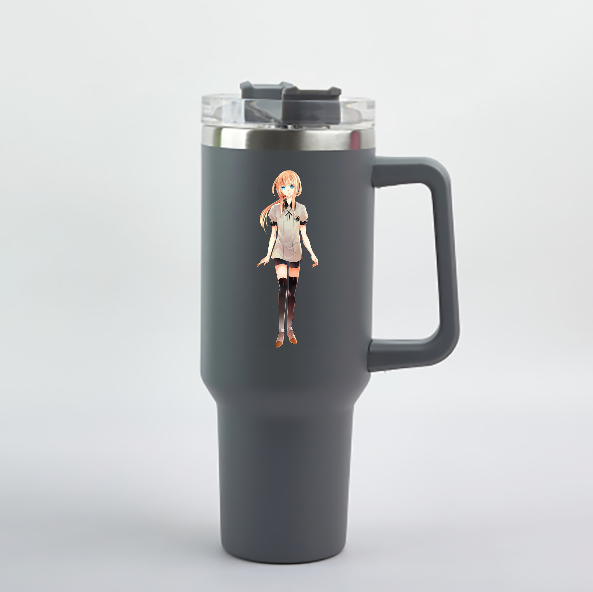 （画像用） 刀剣乱舞 Touken Ranbu 1200mL車用タンブラー - クリスタルステッカー（プラスチックストロー付き）