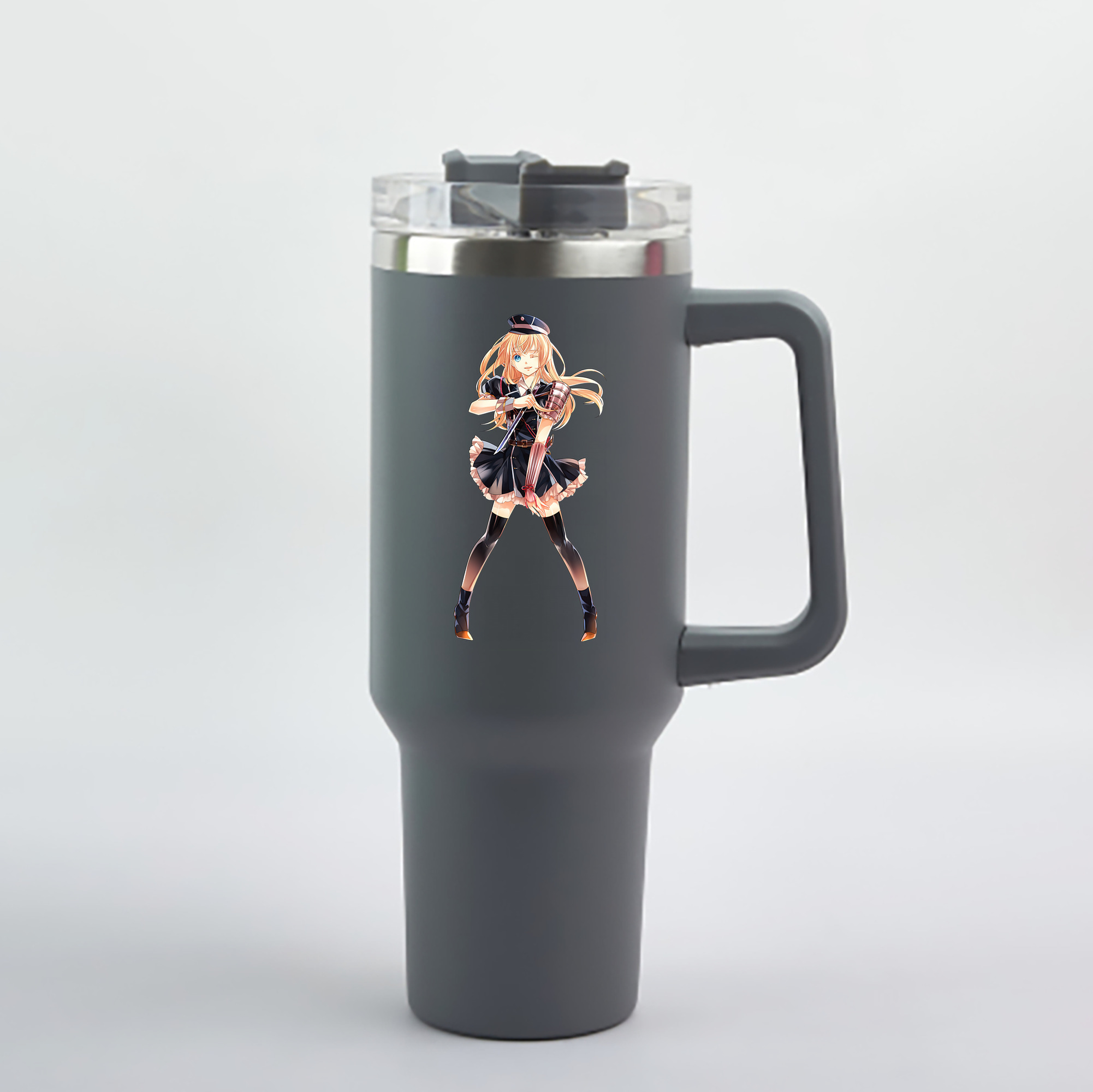 （画像用） 刀剣乱舞 Touken Ranbu 1200mL車用タンブラー - クリスタルステッカー（プラスチックストロー付き）