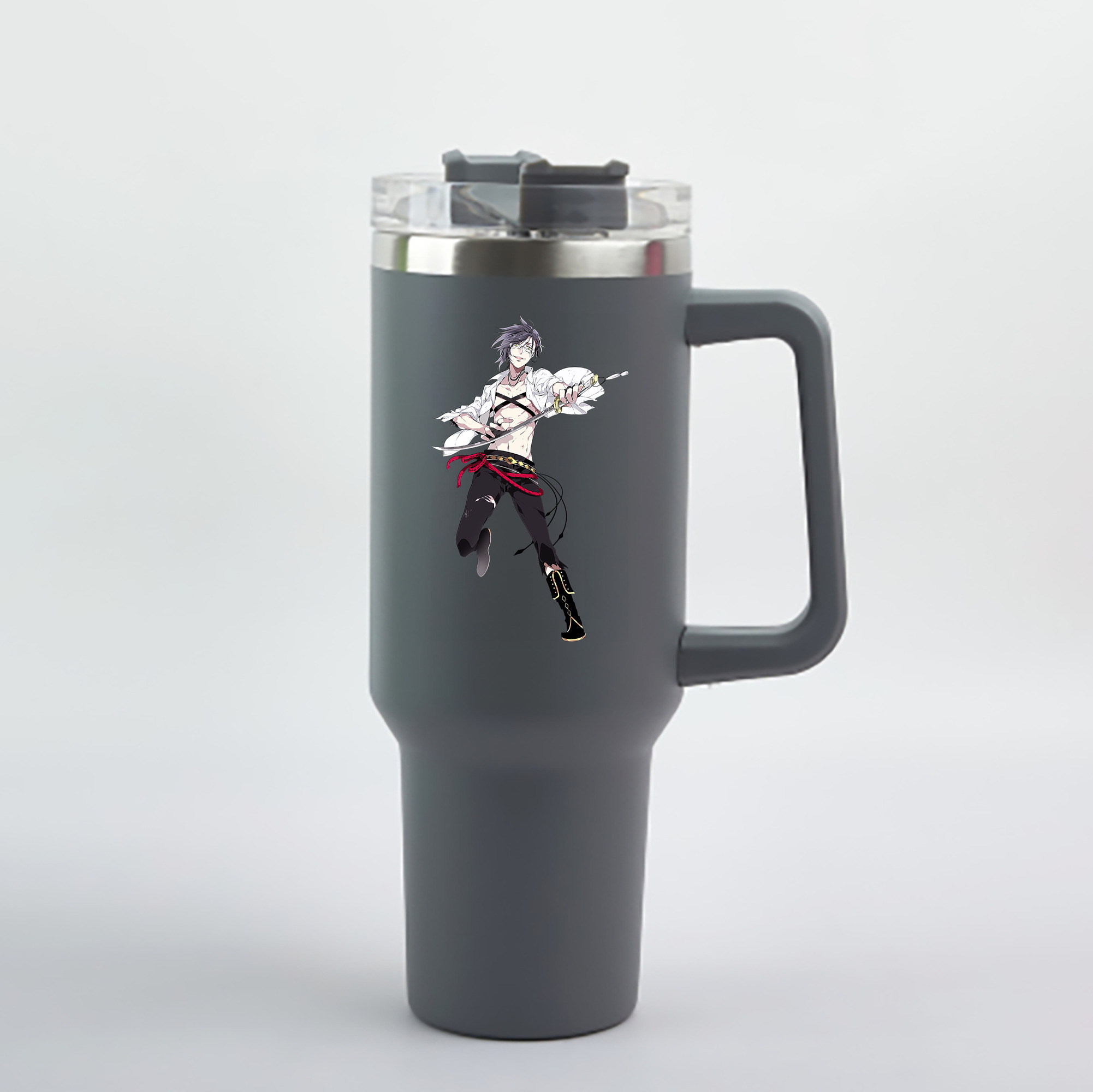 （画像用） 刀剣乱舞 Touken Ranbu 1200mL車用タンブラー - クリスタルステッカー（プラスチックストロー付き）