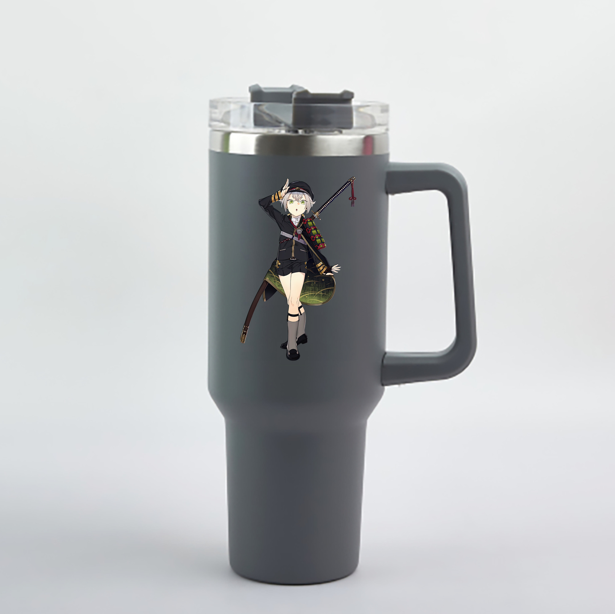 （画像用） 刀剣乱舞 Touken Ranbu 1200mL車用タンブラー - クリスタルステッカー（プラスチックストロー付き）