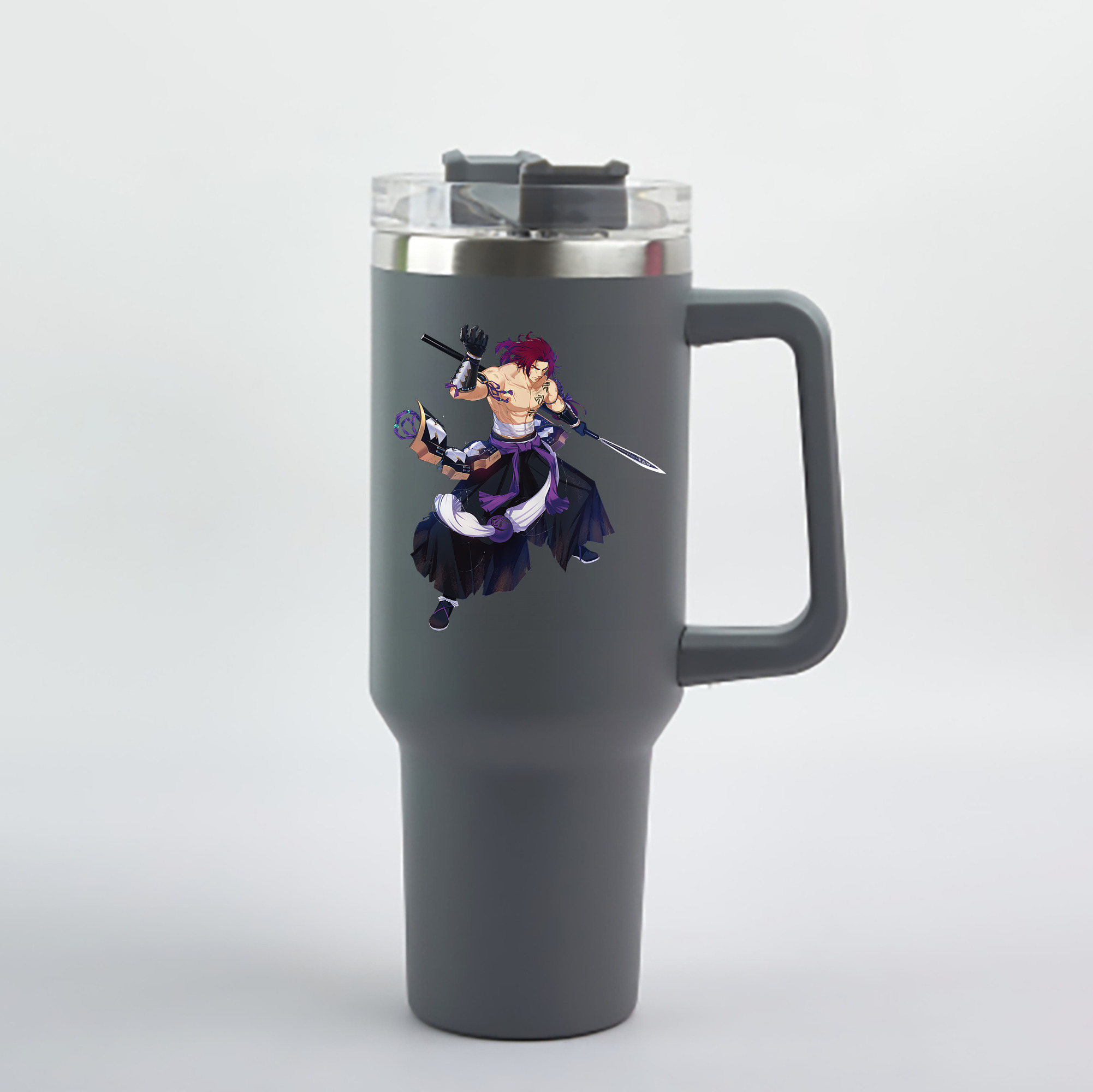 （画像用） 刀剣乱舞 Touken Ranbu 1200mL車用タンブラー - クリスタルステッカー（プラスチックストロー付き）
