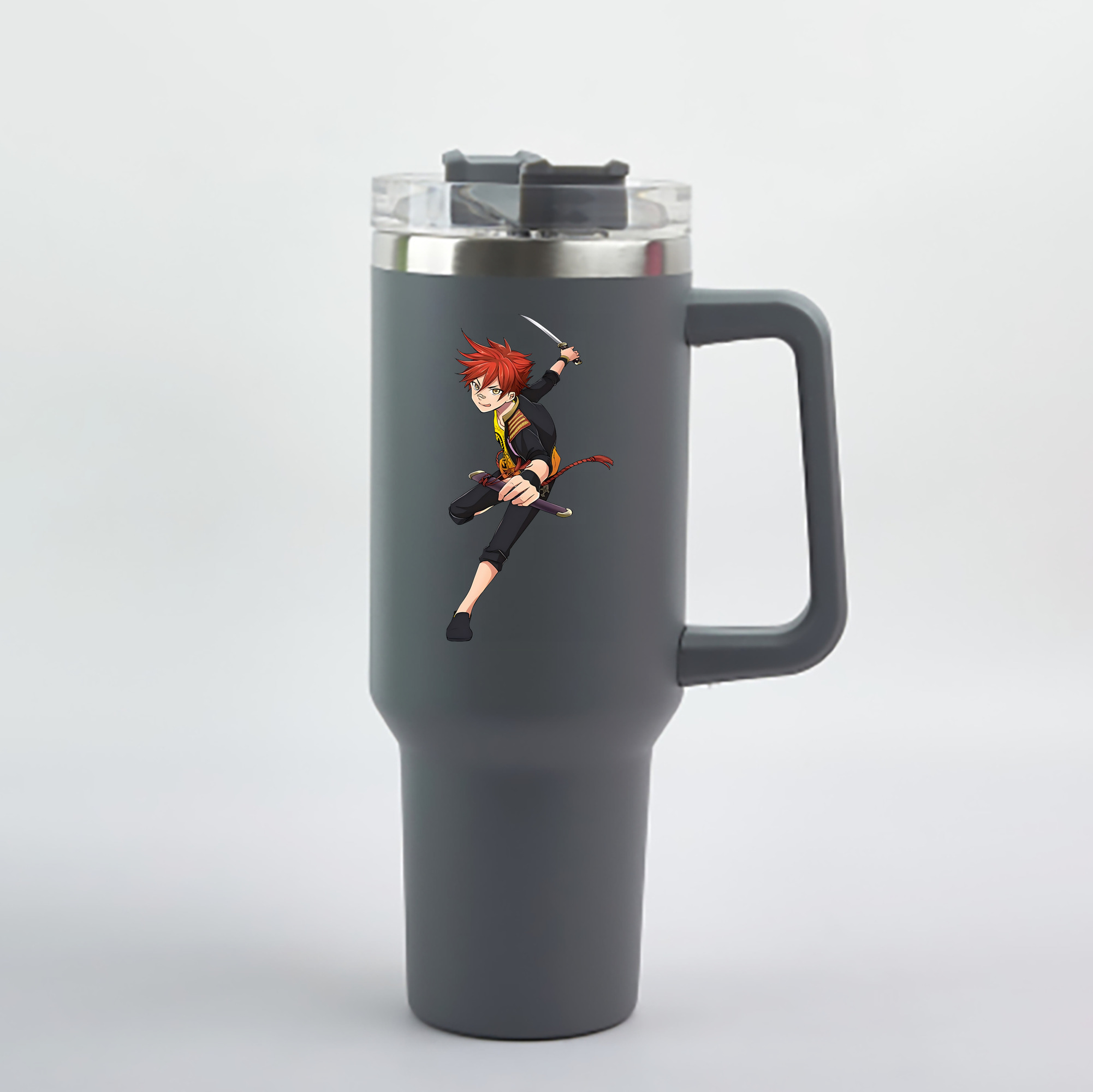 （画像用） 刀剣乱舞 Touken Ranbu 1200mL車用タンブラー - クリスタルステッカー（プラスチックストロー付き）