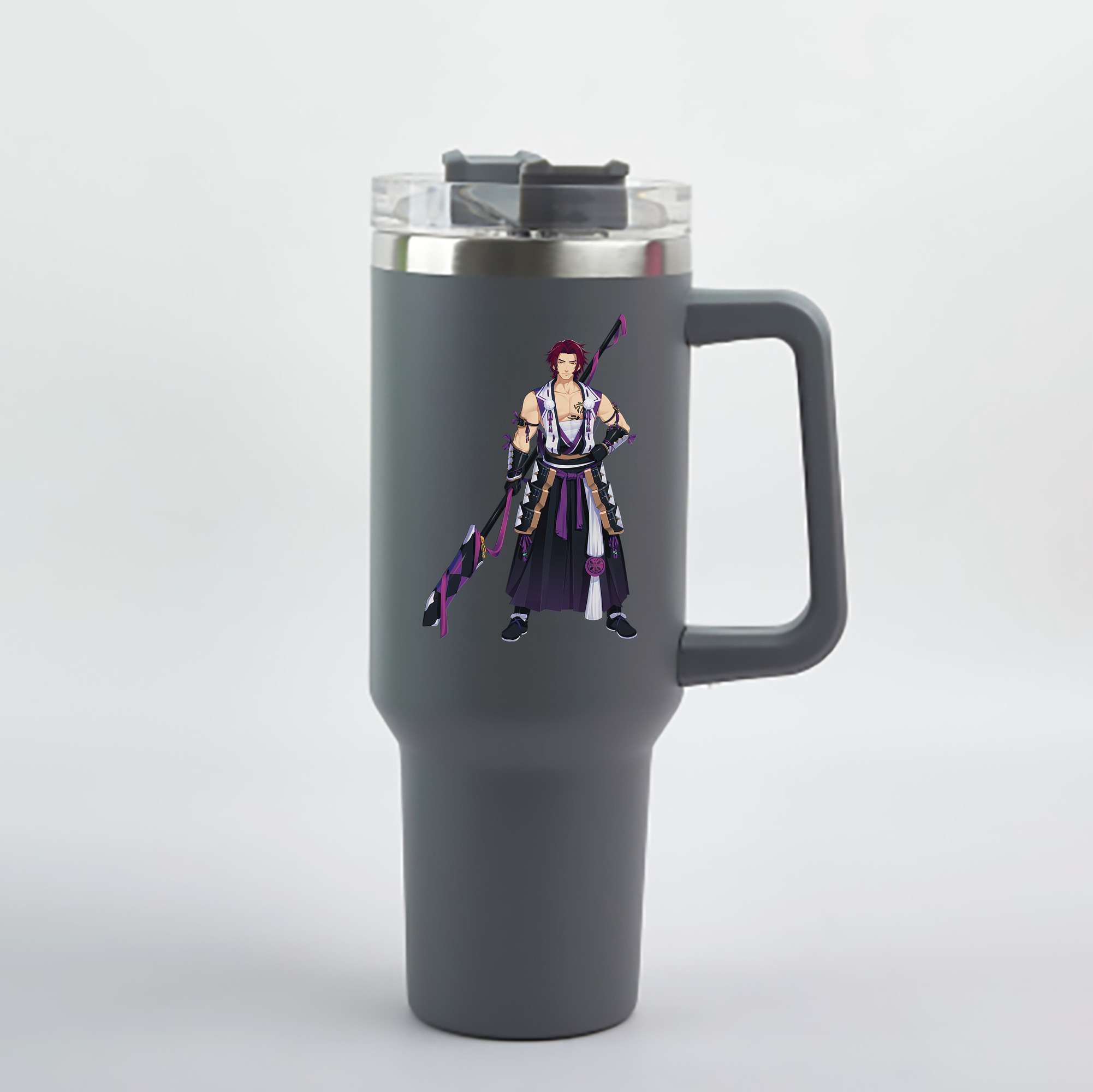 （画像用） 刀剣乱舞 Touken Ranbu 1200mL車用タンブラー - クリスタルステッカー（プラスチックストロー付き）