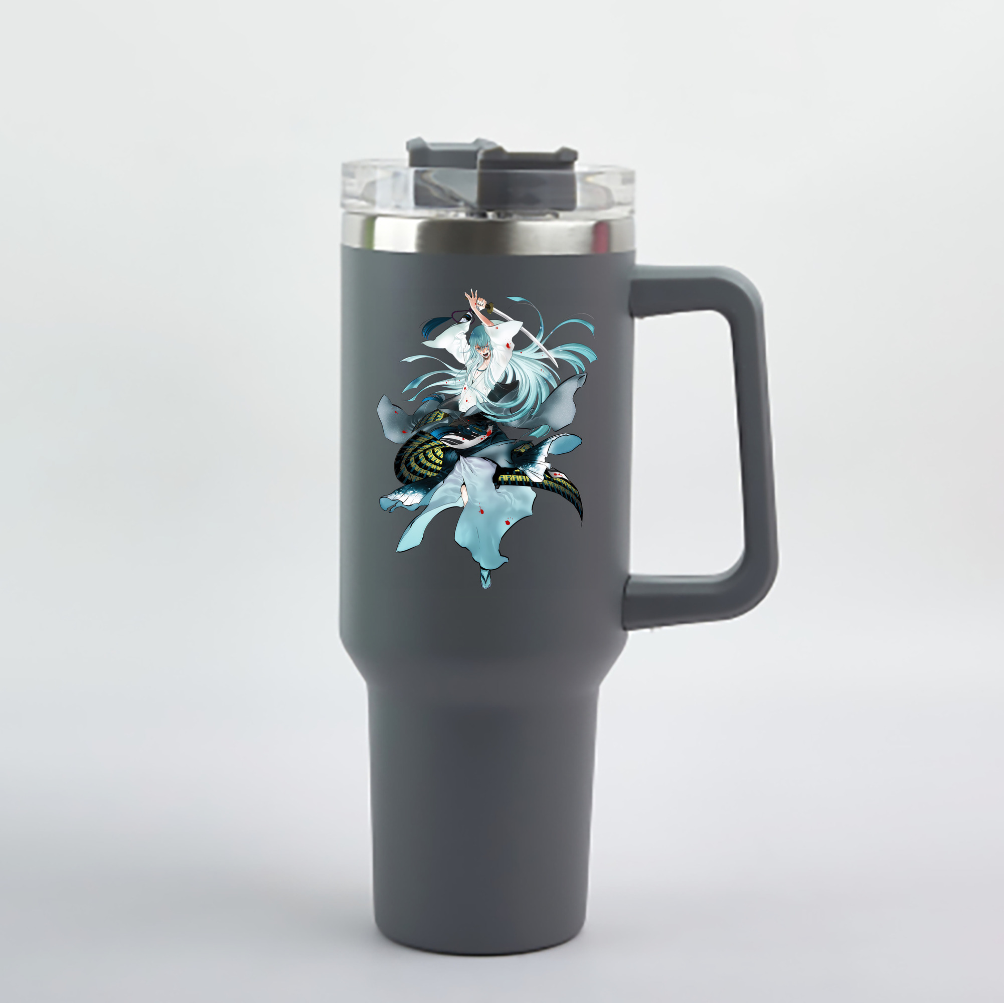 （画像用） 刀剣乱舞 Touken Ranbu 1200mL車用タンブラー - クリスタルステッカー（プラスチックストロー付き）