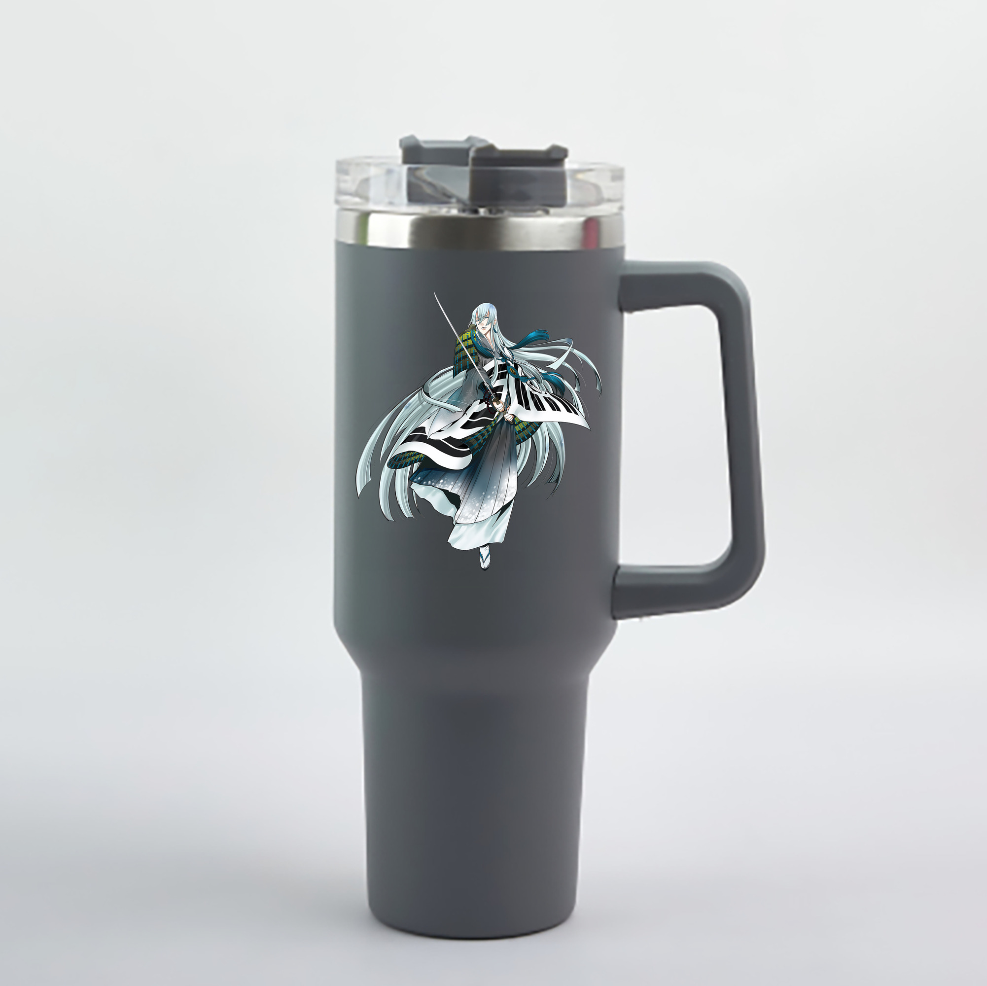（画像用） 刀剣乱舞 Touken Ranbu 1200mL車用タンブラー - クリスタルステッカー（プラスチックストロー付き）